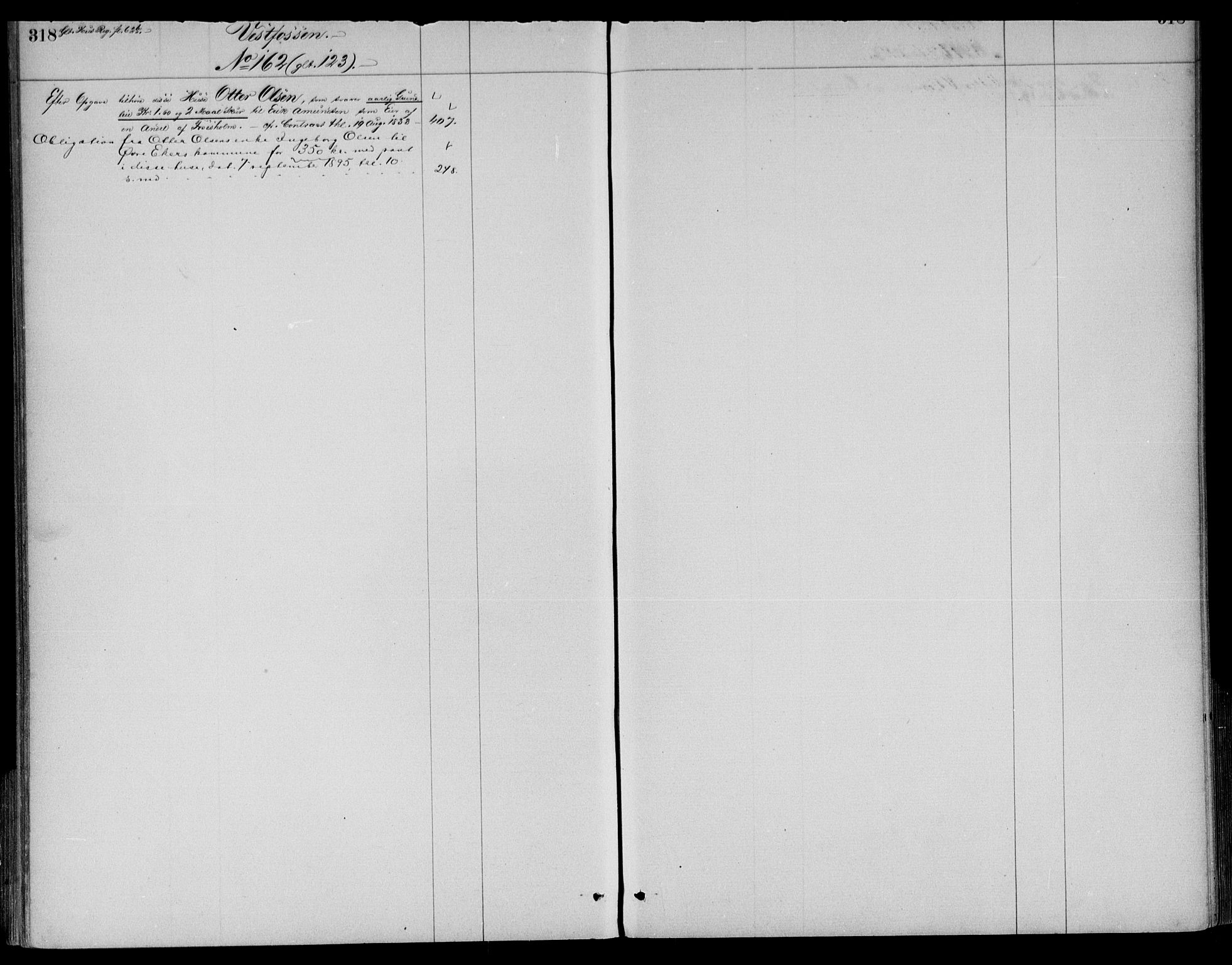 Eiker, Modum og Sigdal sorenskriveri, AV/SAKO-A-123/G/Gb/Gbd/L0002: Panteregister nr. IV 2, s. 318