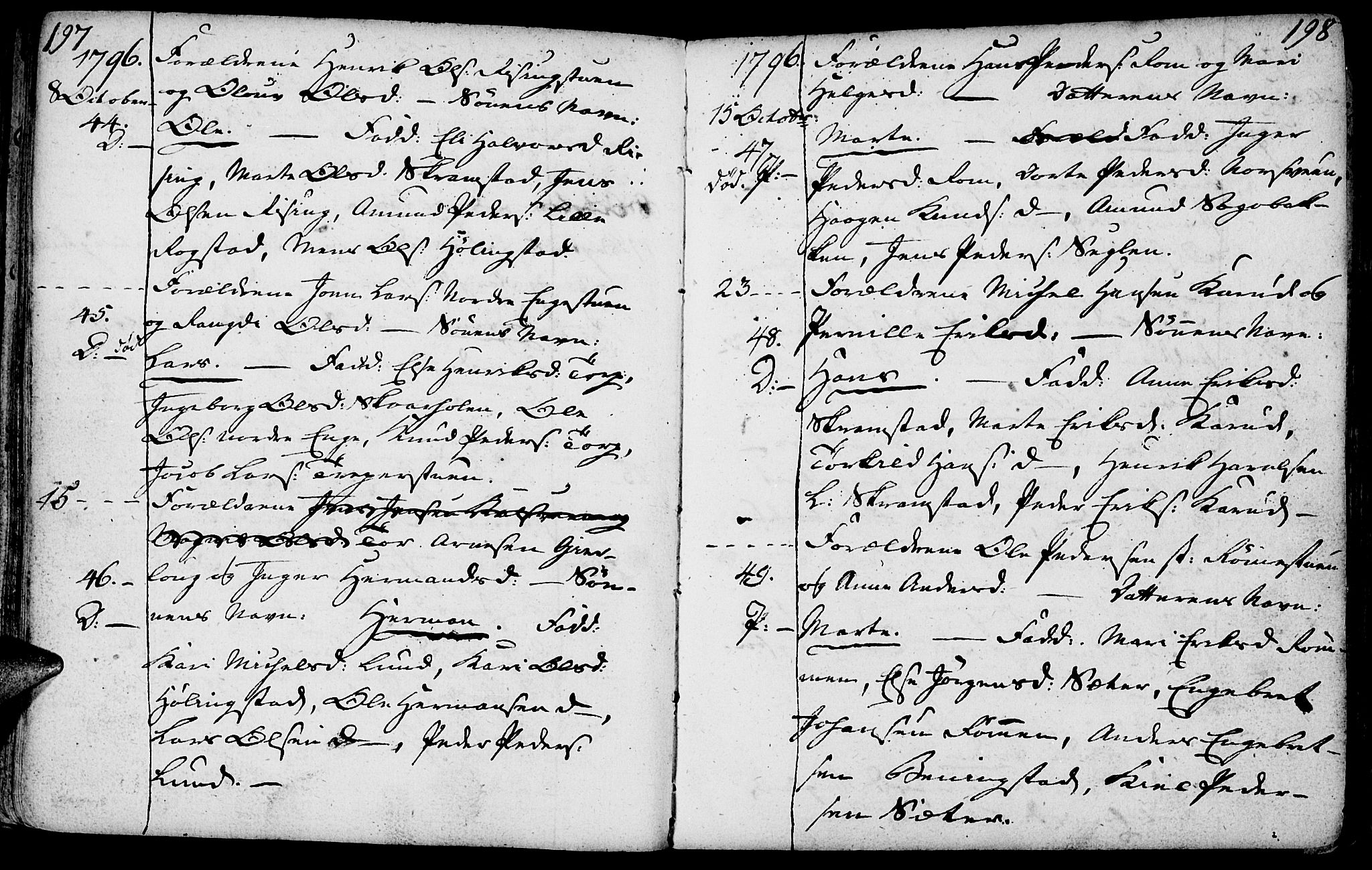 Løten prestekontor, AV/SAH-PREST-022/K/Ka/L0003: Ministerialbok nr. 3, 1773-1800, s. 197-198