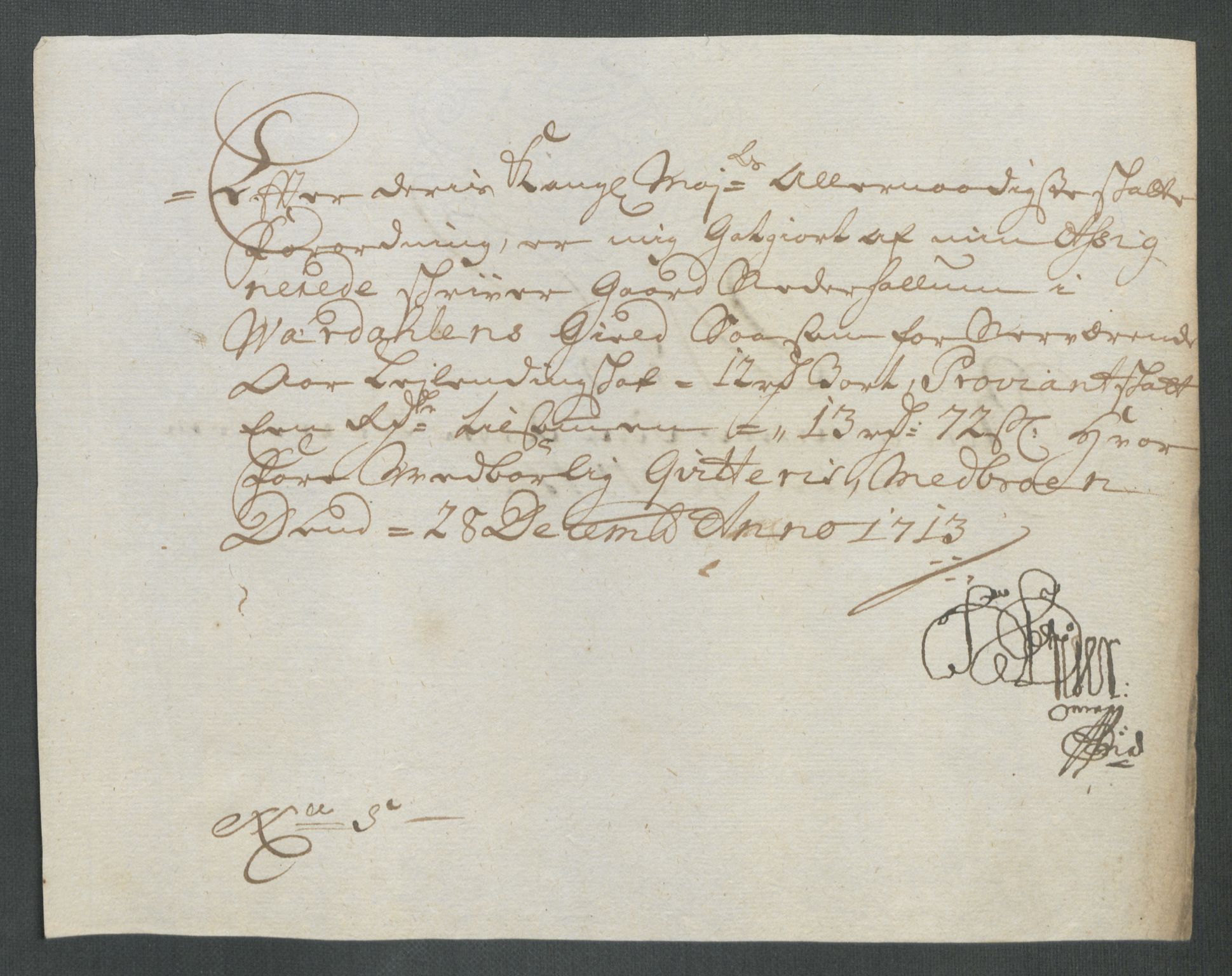 Rentekammeret inntil 1814, Reviderte regnskaper, Fogderegnskap, RA/EA-4092/R62/L4203: Fogderegnskap Stjørdal og Verdal, 1713, s. 261