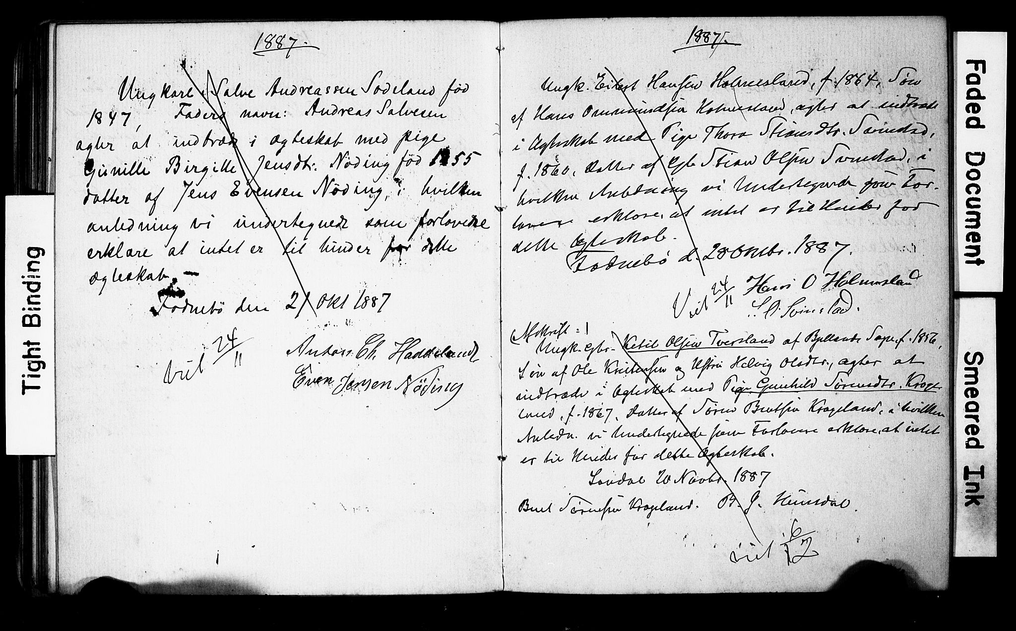 Holum sokneprestkontor, AV/SAK-1111-0022/F/Fe/L0003: Lysningsprotokoll nr. II 5 3, 1875-1891, s. 76