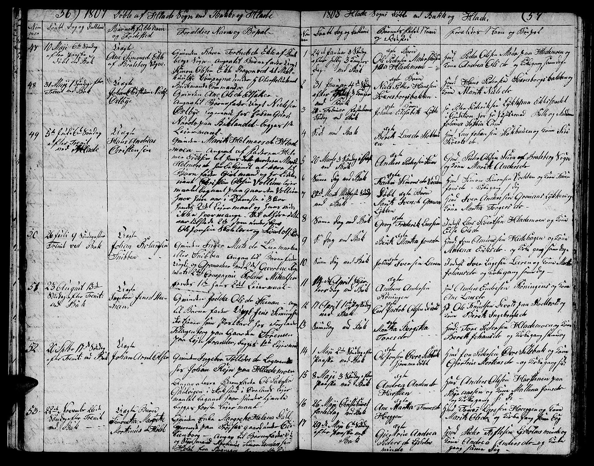Ministerialprotokoller, klokkerbøker og fødselsregistre - Sør-Trøndelag, AV/SAT-A-1456/606/L0306: Klokkerbok nr. 606C02, 1797-1829, s. 56-57