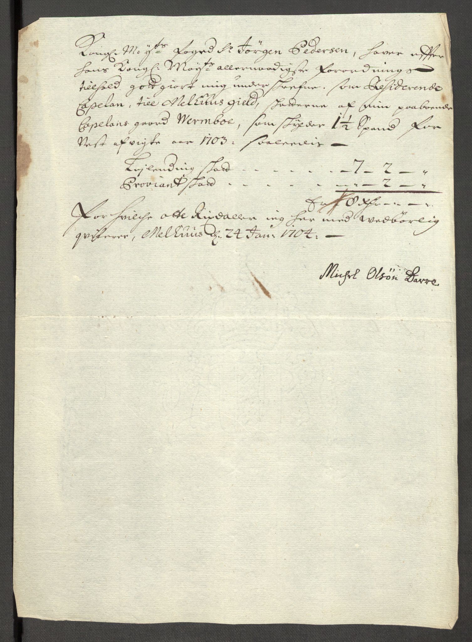 Rentekammeret inntil 1814, Reviderte regnskaper, Fogderegnskap, AV/RA-EA-4092/R60/L3953: Fogderegnskap Orkdal og Gauldal, 1703, s. 362