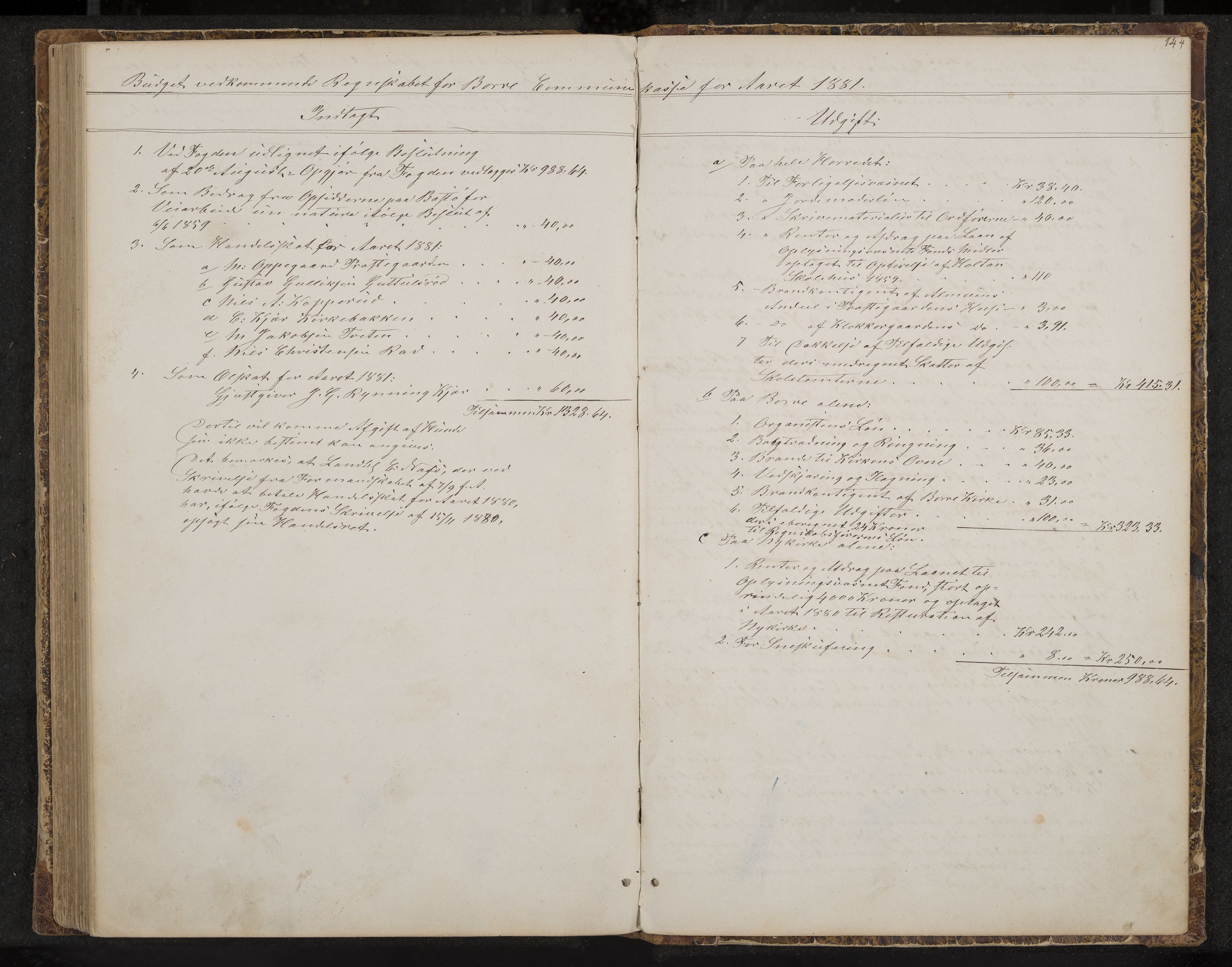 Borre formannskap og sentraladministrasjon, IKAK/0717021/A/L0001: Møtebok, 1857-1881, s. 144