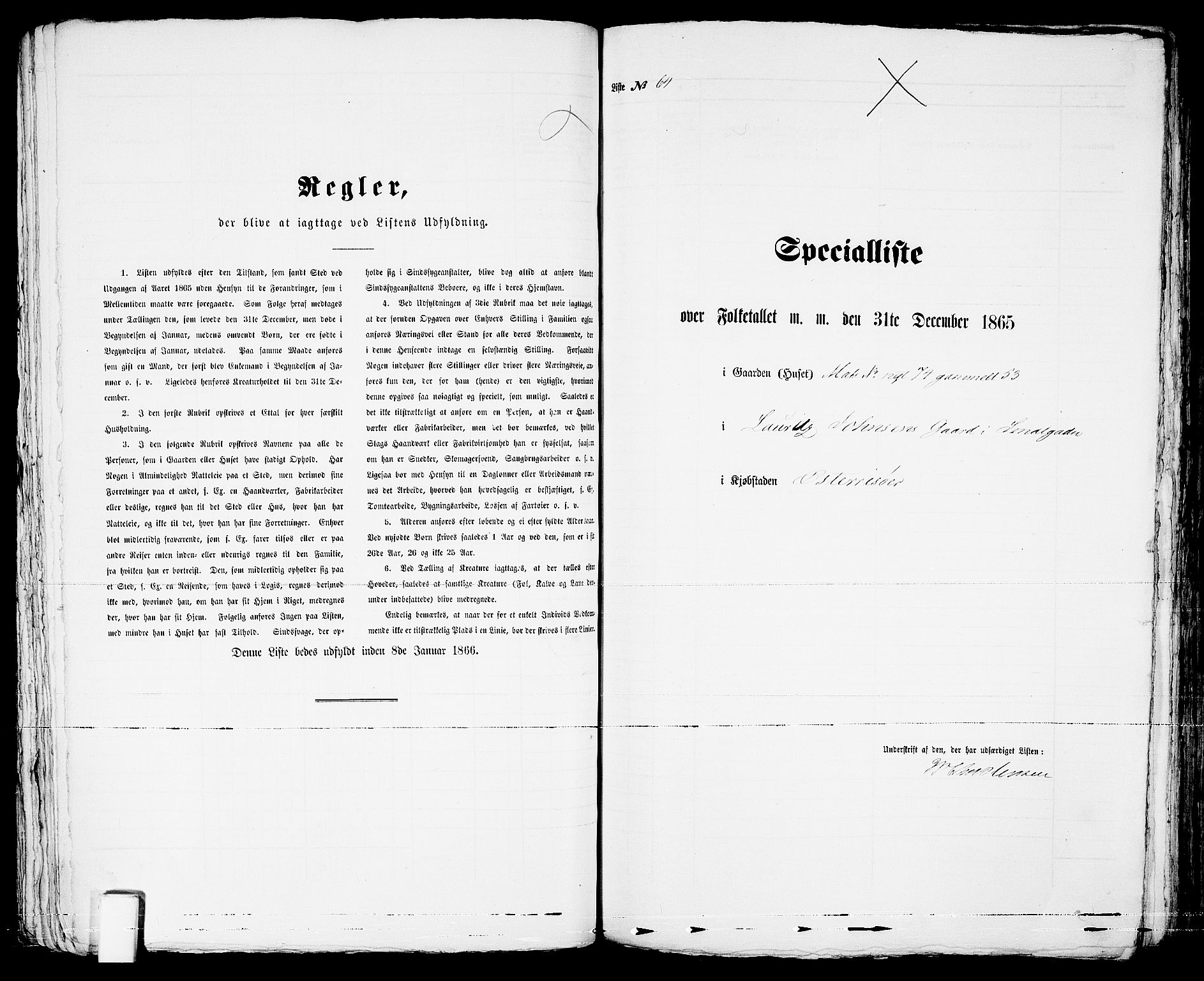 RA, Folketelling 1865 for 0901B Risør prestegjeld, Risør kjøpstad, 1865, s. 135