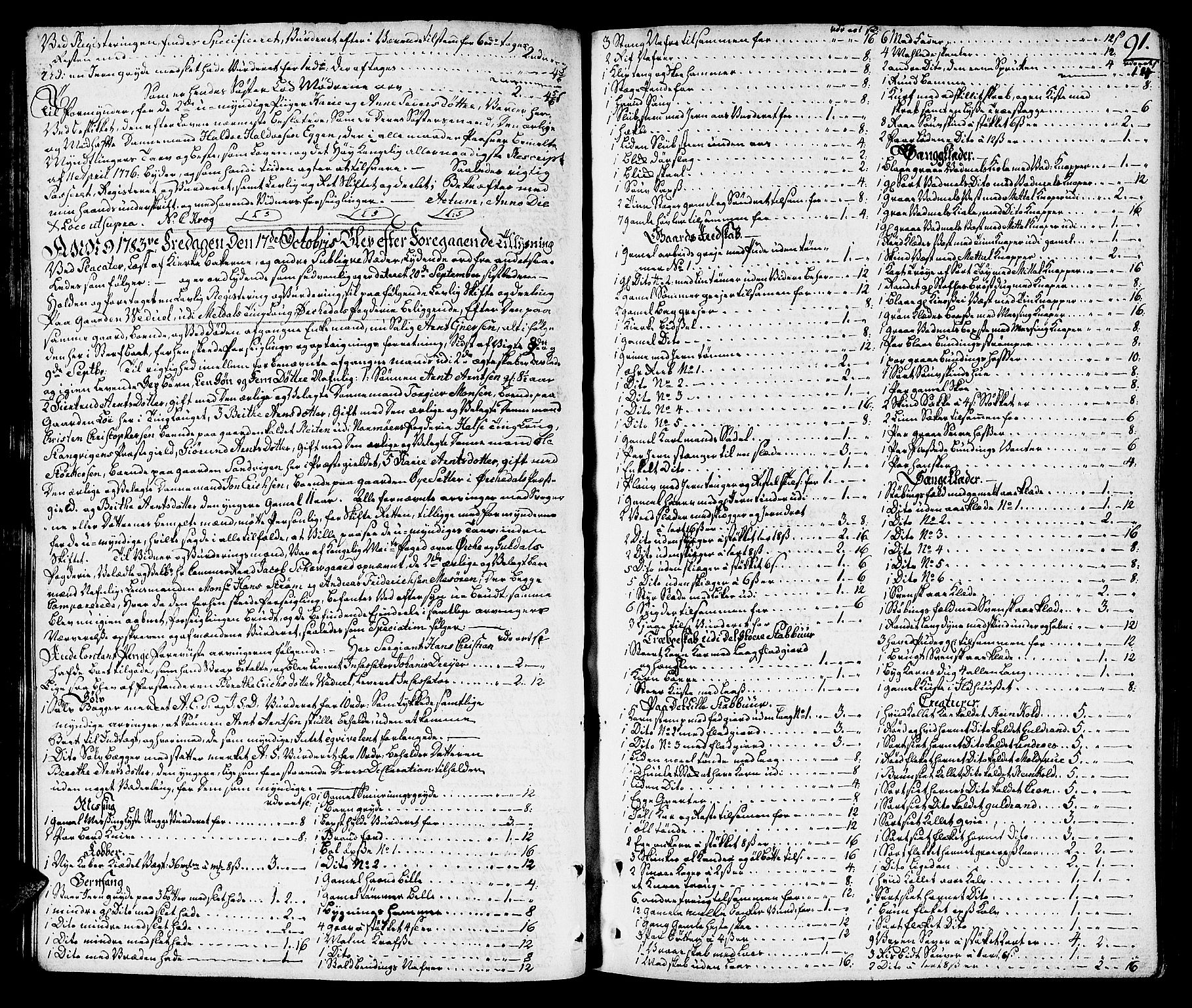 Orkdal sorenskriveri, AV/SAT-A-4169/1/3/3Aa/L0008: Skifteprotokoller, 1782-1796, s. 90b-91a