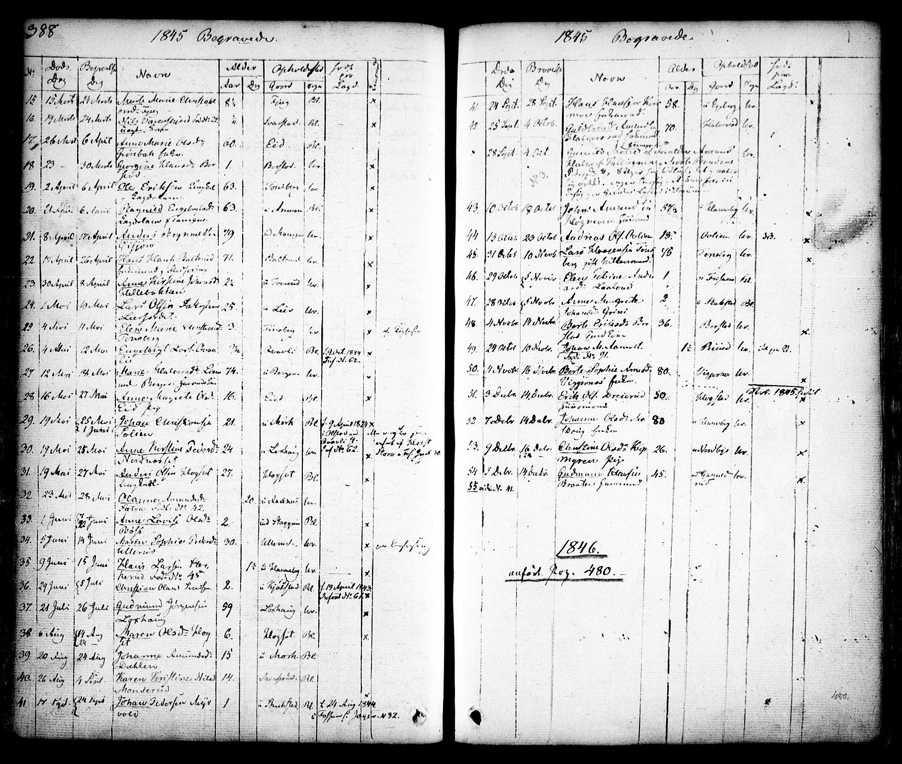 Aurskog prestekontor Kirkebøker, AV/SAO-A-10304a/F/Fa/L0006: Ministerialbok nr. I 6, 1829-1853, s. 388
