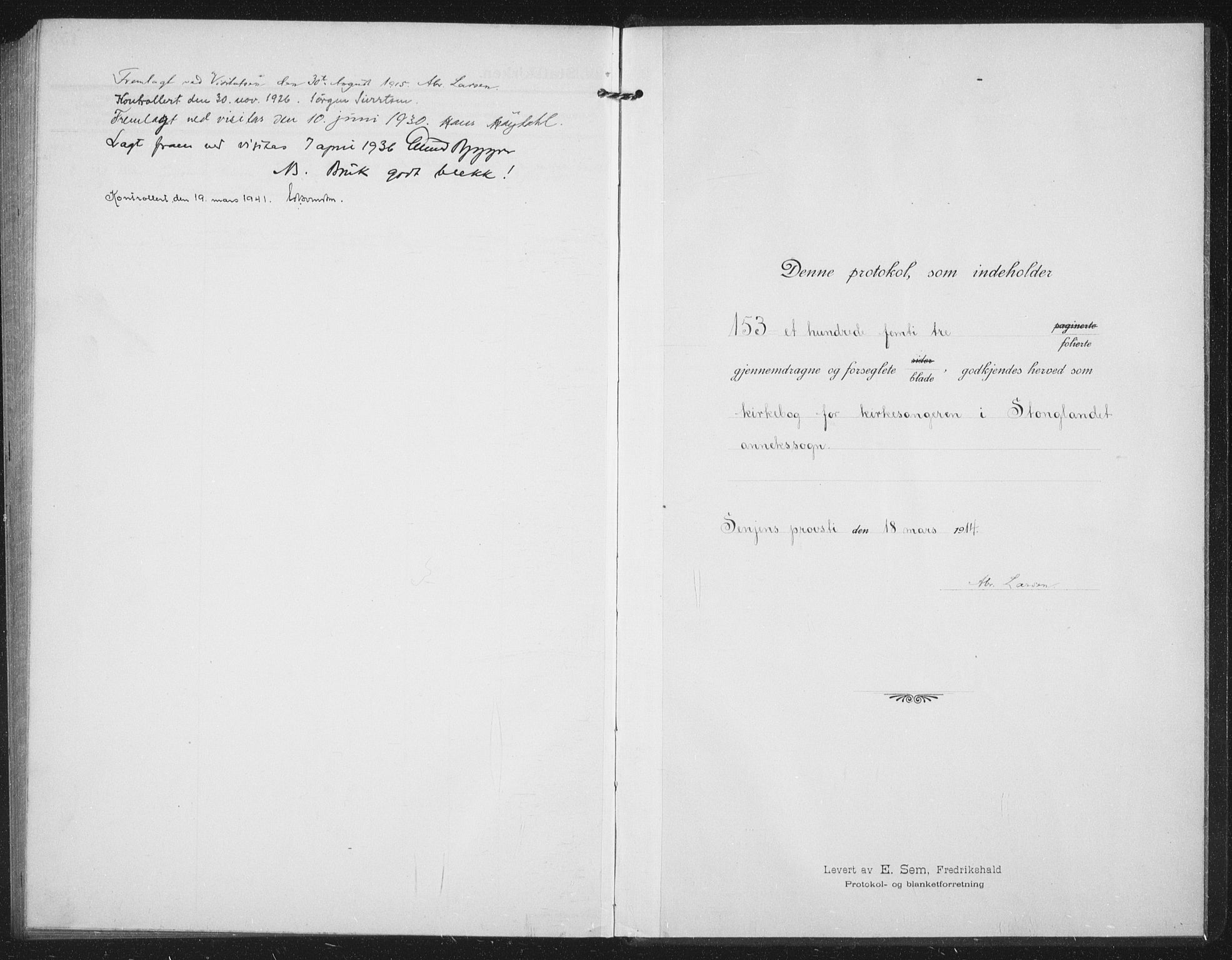 Tranøy sokneprestkontor, AV/SATØ-S-1313/I/Ia/Iab/L0019klokker: Klokkerbok nr. 19, 1914-1940