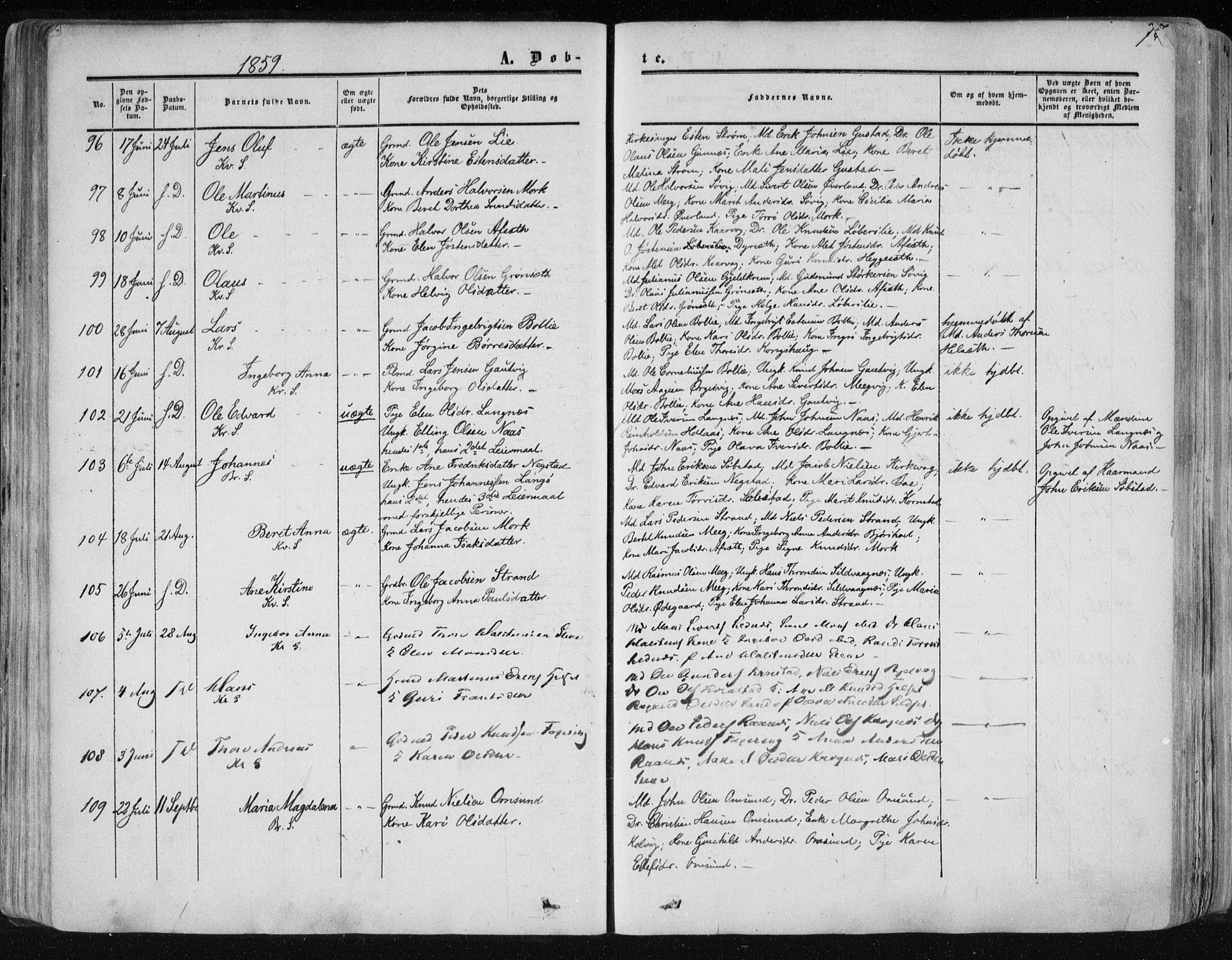 Ministerialprotokoller, klokkerbøker og fødselsregistre - Møre og Romsdal, AV/SAT-A-1454/568/L0804: Ministerialbok nr. 568A11, 1854-1868, s. 76