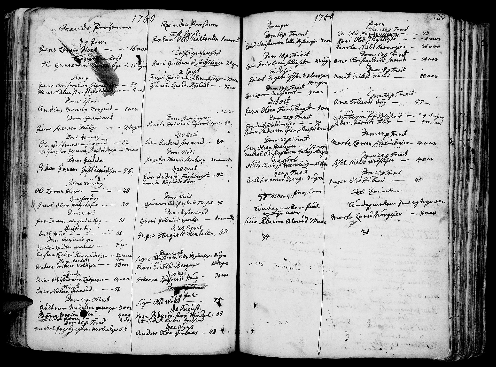 Vang prestekontor, Hedmark, AV/SAH-PREST-008/H/Ha/Haa/L0003: Ministerialbok nr. 3, 1734-1809, s. 253
