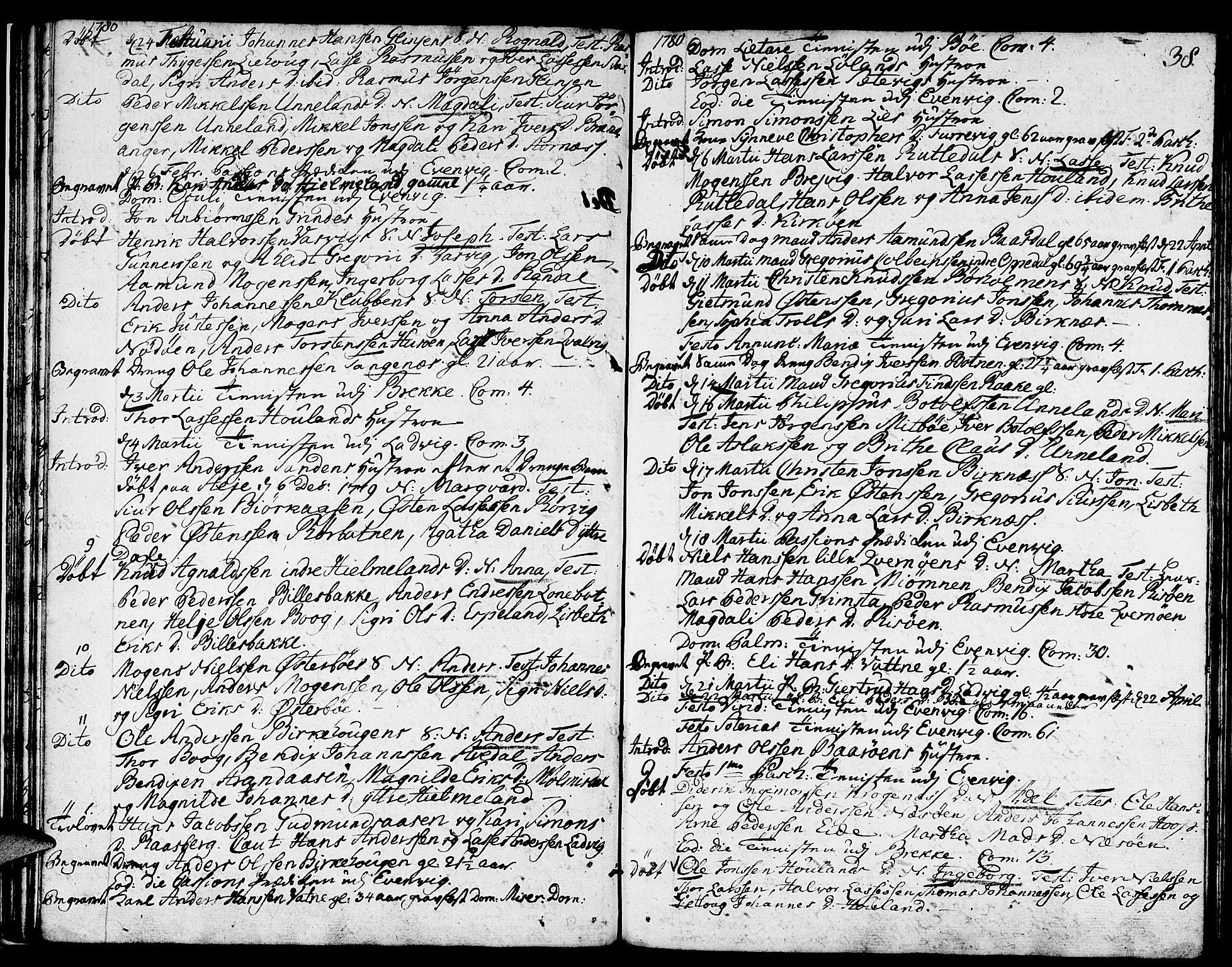 Gulen sokneprestembete, AV/SAB-A-80201/H/Haa/Haaa/L0013: Ministerialbok nr. A 13, 1776-1787, s. 38