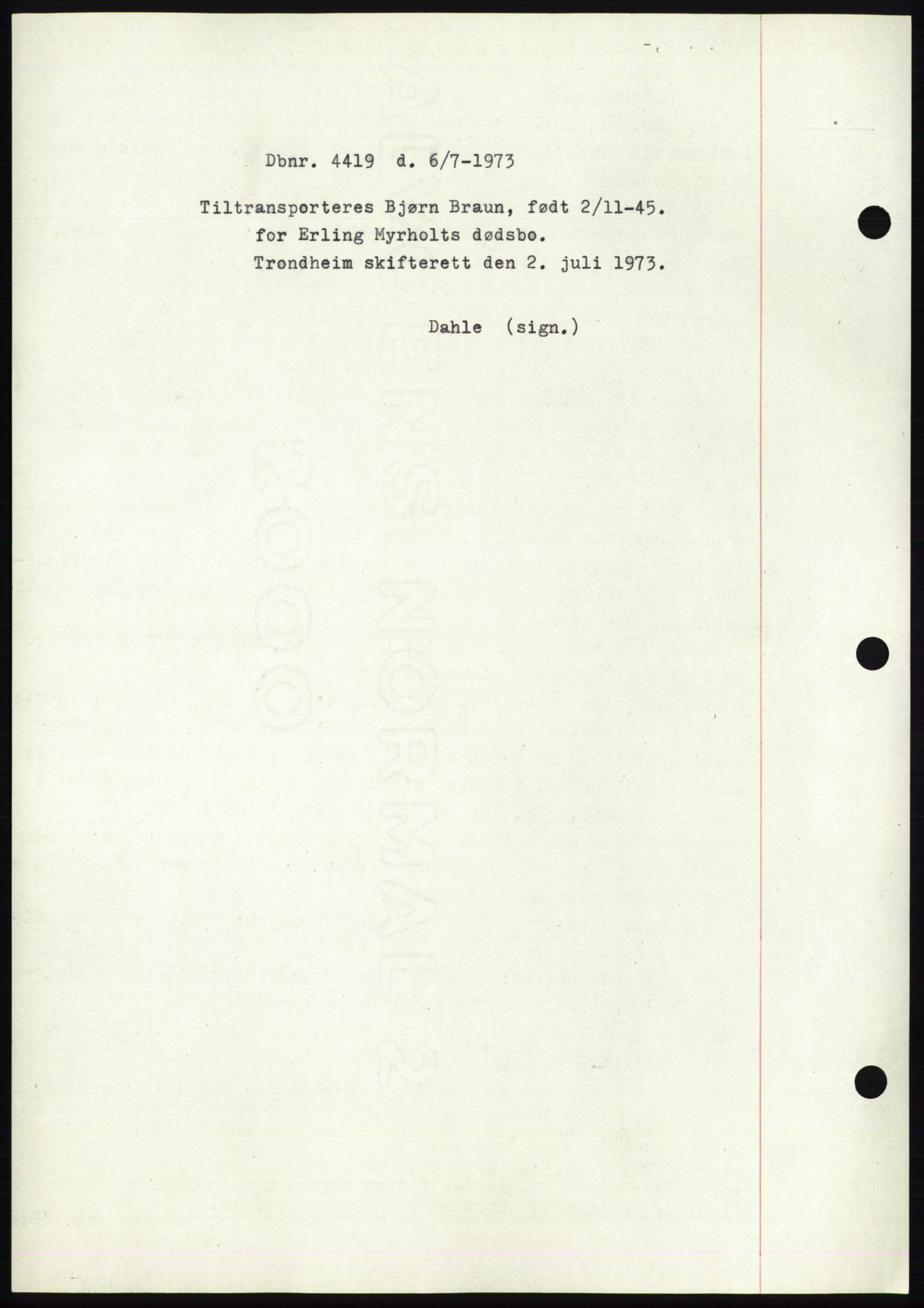 Namdal sorenskriveri, SAT/A-4133/1/2/2C: Pantebok nr. -, 1947-1948, Dagboknr: 4419/1948