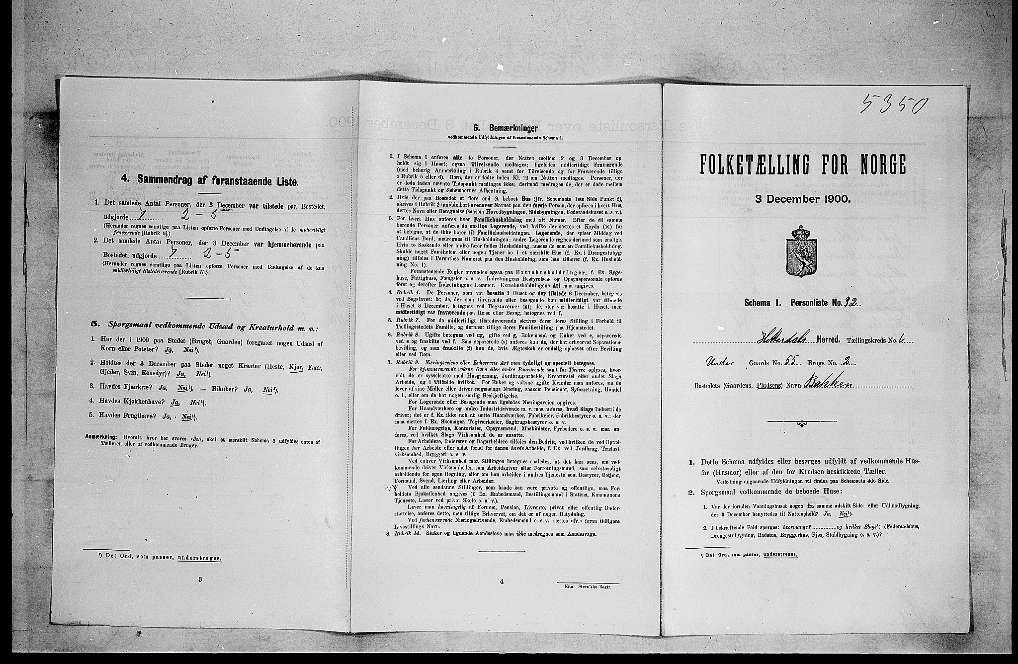 SAKO, Folketelling 1900 for 0823 Heddal herred, 1900, s. 904