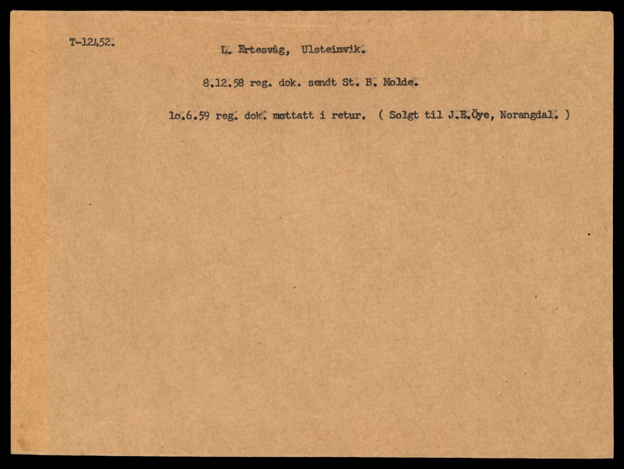 Møre og Romsdal vegkontor - Ålesund trafikkstasjon, AV/SAT-A-4099/F/Fe/L0033: Registreringskort for kjøretøy T 12151 - T 12474, 1927-1998, s. 3399