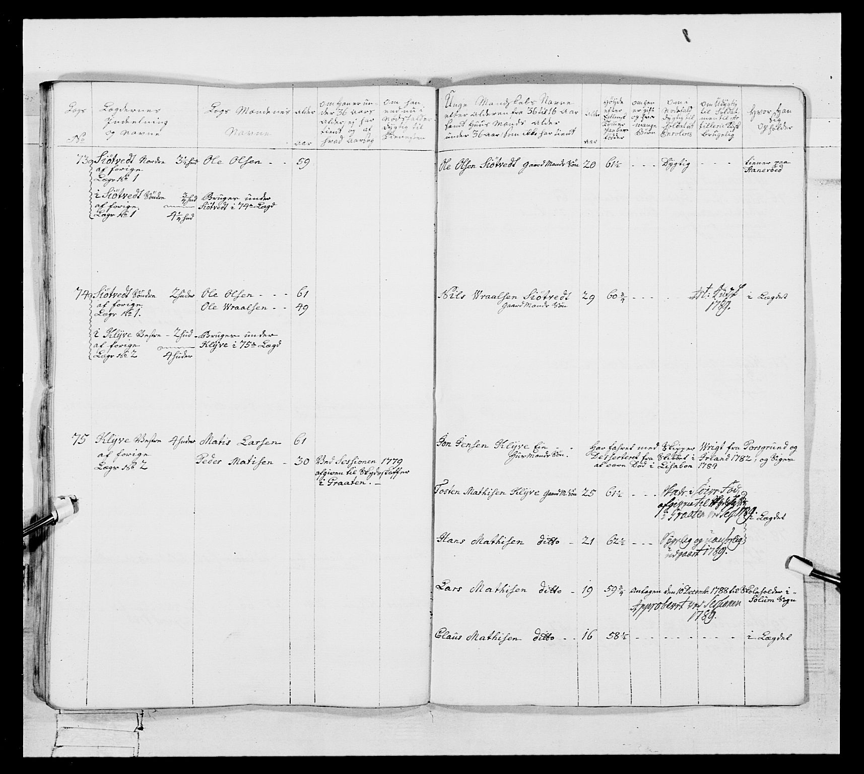 Generalitets- og kommissariatskollegiet, Det kongelige norske kommissariatskollegium, AV/RA-EA-5420/E/Eh/L0104: 1. Vesterlenske nasjonale infanteriregiment, 1789, s. 378