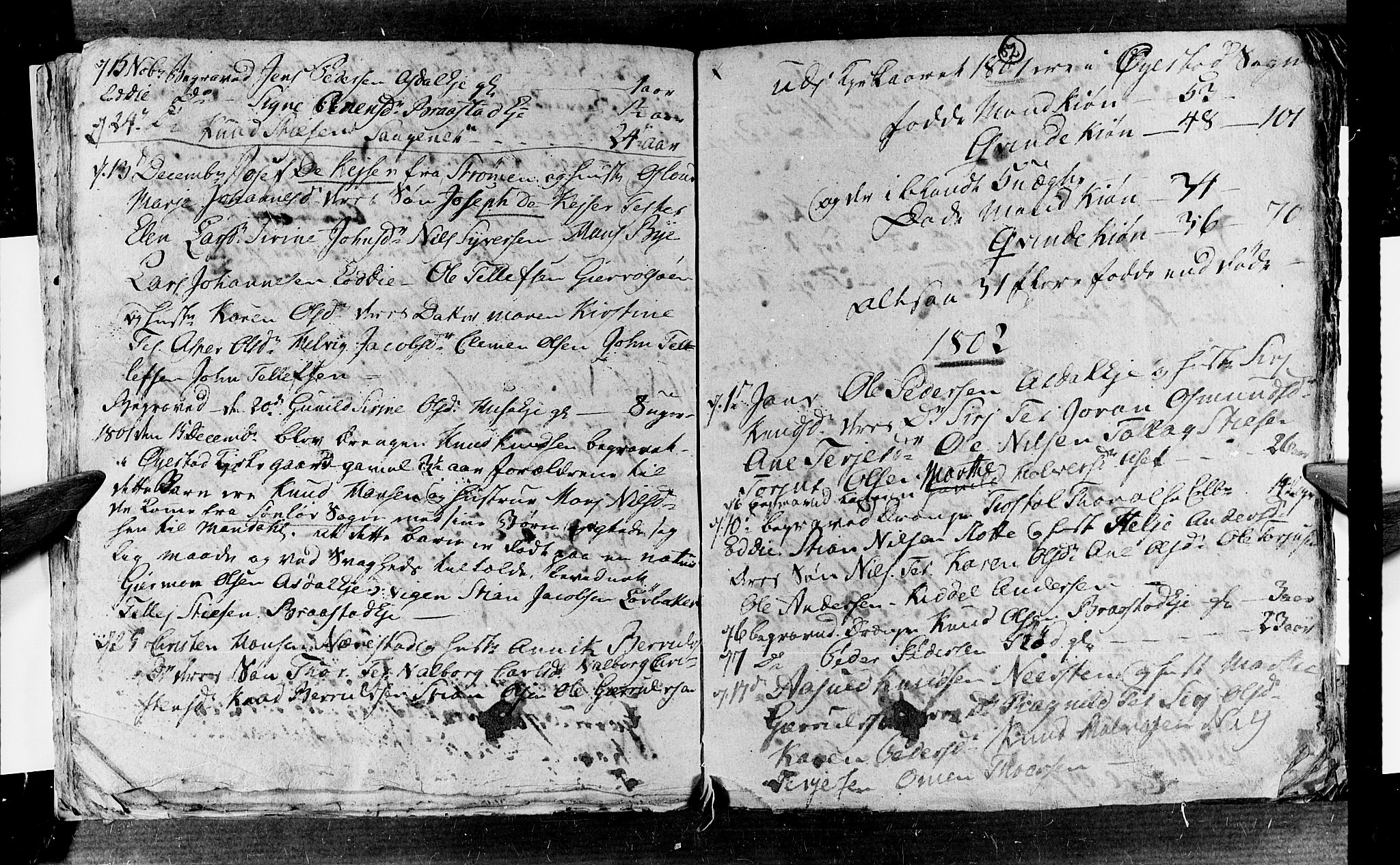 Øyestad sokneprestkontor, SAK/1111-0049/F/Fb/L0002: Klokkerbok nr. B 2, 1795-1807, s. 52