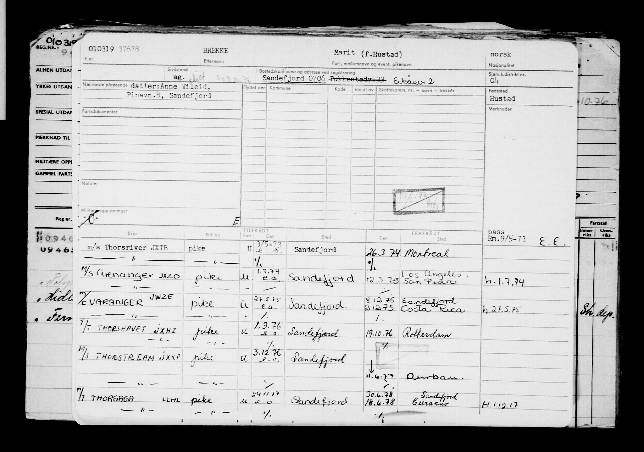 Direktoratet for sjømenn, RA/S-3545/G/Gb/L0166: Hovedkort, 1919, s. 595