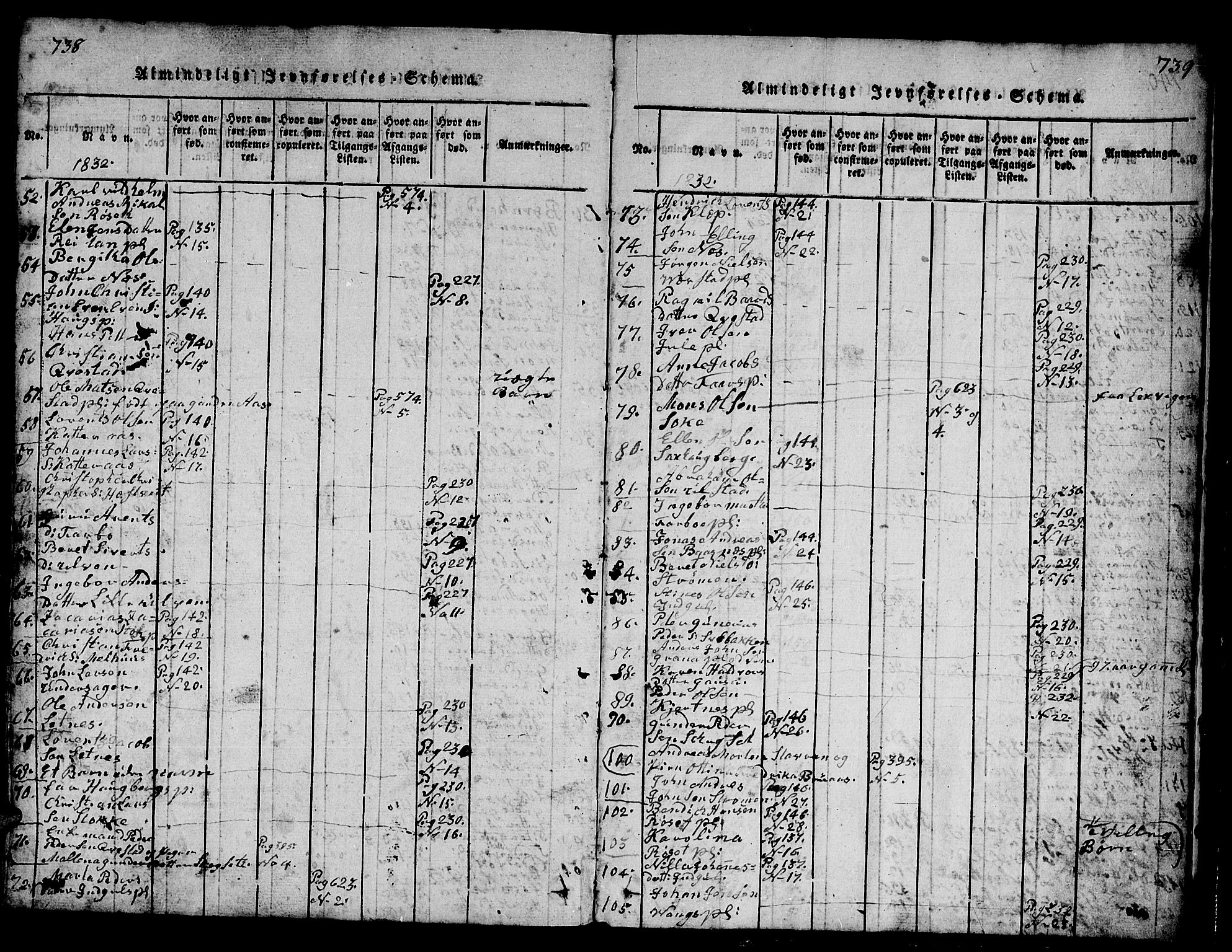 Ministerialprotokoller, klokkerbøker og fødselsregistre - Nord-Trøndelag, SAT/A-1458/730/L0298: Klokkerbok nr. 730C01, 1816-1849, s. 738-739