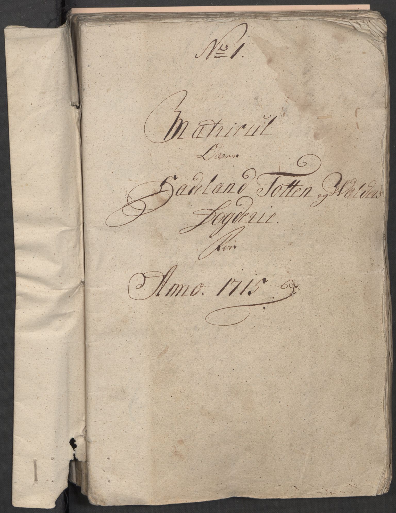 Rentekammeret inntil 1814, Reviderte regnskaper, Fogderegnskap, AV/RA-EA-4092/R18/L1314: Fogderegnskap Hadeland, Toten og Valdres, 1715, s. 14