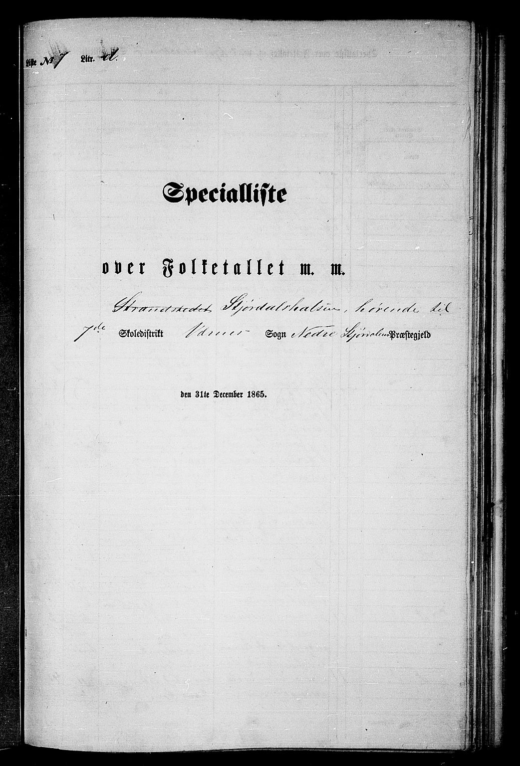 RA, Folketelling 1865 for 1714P Nedre Stjørdal prestegjeld, 1865, s. 164