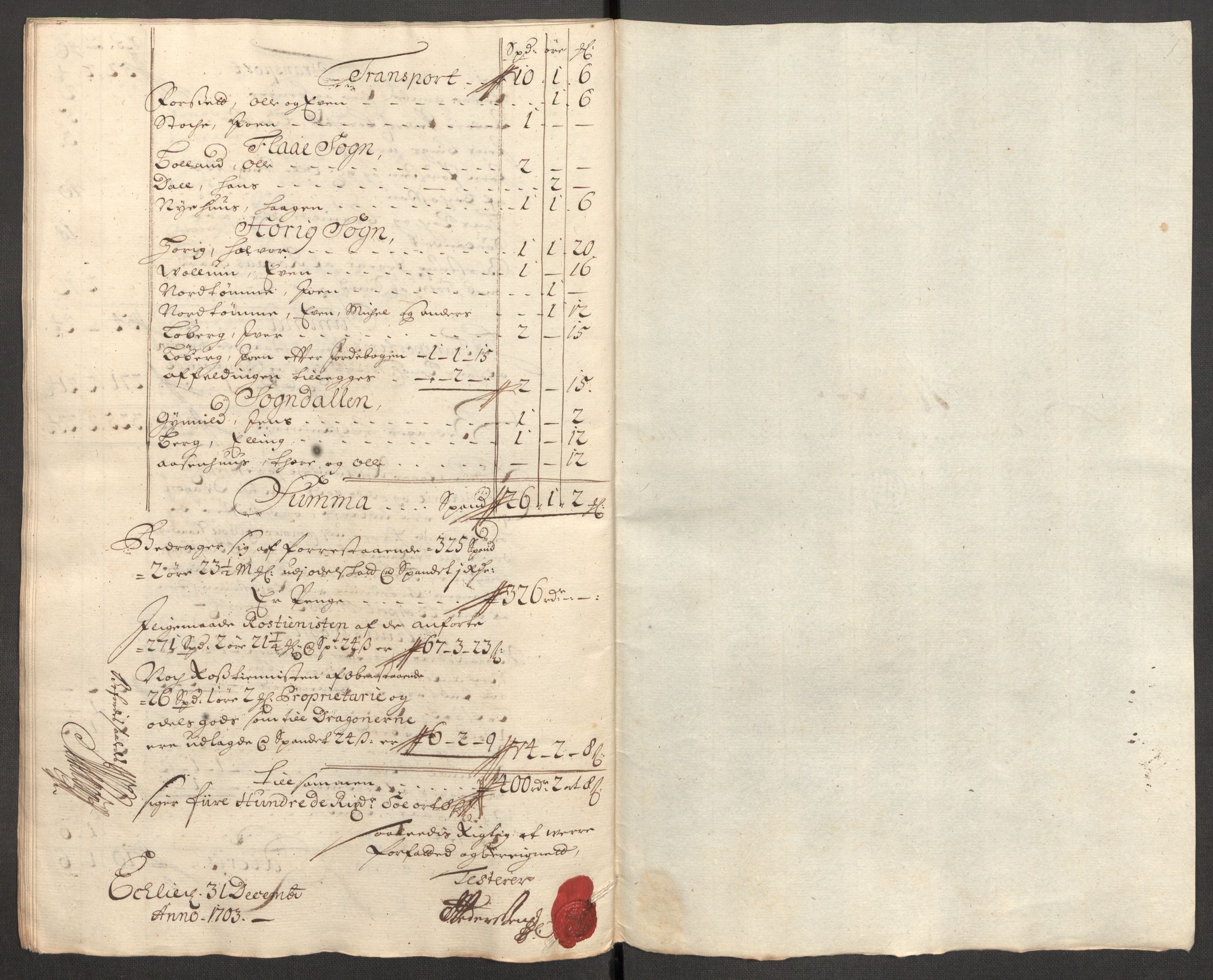 Rentekammeret inntil 1814, Reviderte regnskaper, Fogderegnskap, RA/EA-4092/R60/L3953: Fogderegnskap Orkdal og Gauldal, 1703, s. 403