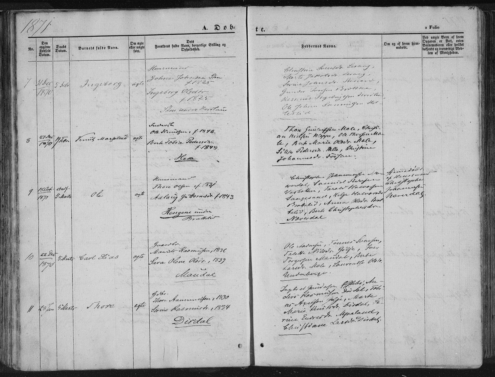 Høgsfjord sokneprestkontor, AV/SAST-A-101624/H/Ha/Haa/L0001: Ministerialbok nr. A 1, 1854-1875, s. 108