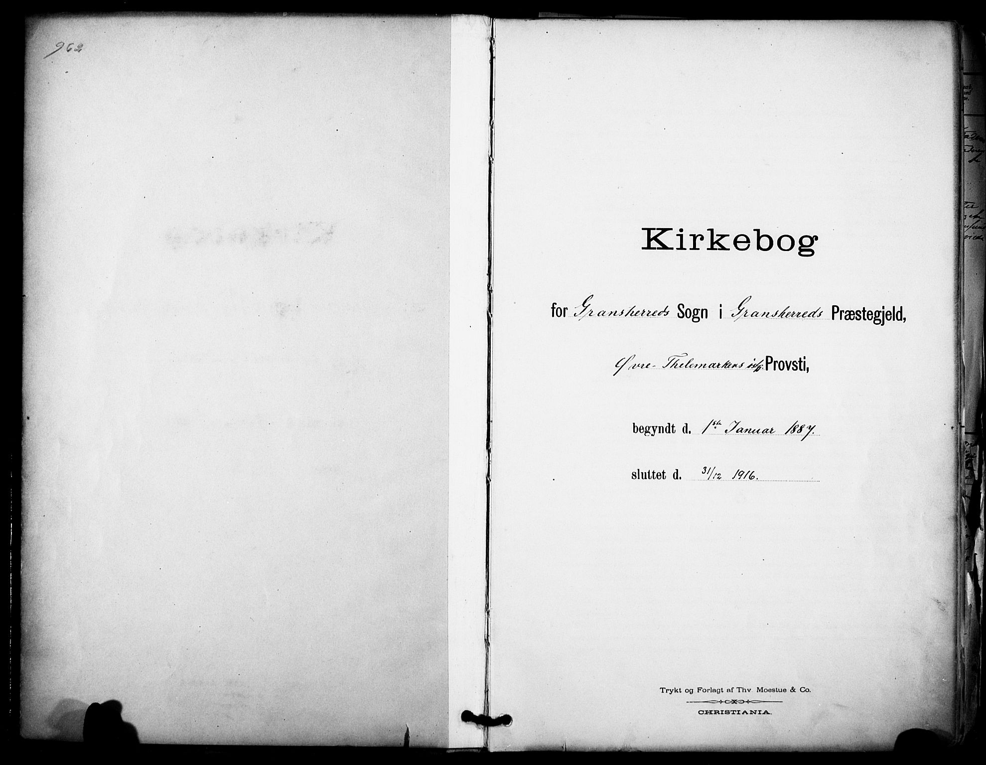 Gransherad kirkebøker, SAKO/A-267/F/Fa/L0005: Ministerialbok nr. I 5, 1887-1916