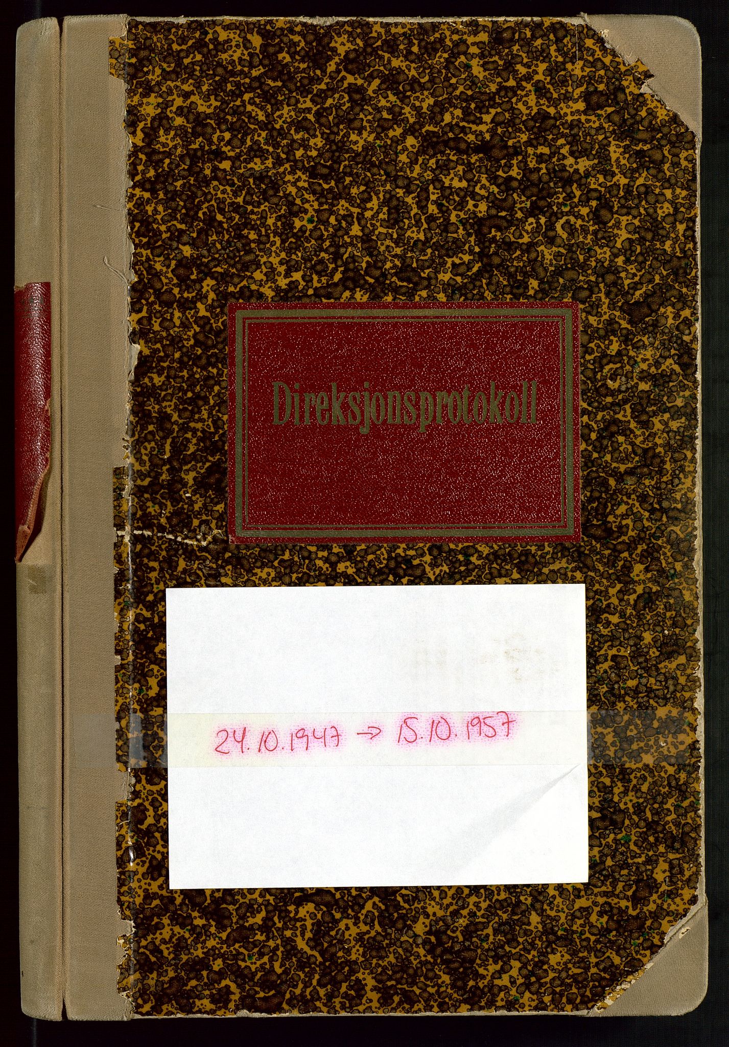 PA 1544 - Norsk Brændselolje A/S, AV/SAST-A-101965/1/A/Ab/L0002/0001: Direksjonsprotokoller / Direksjonsprotokoll, 1947-1957