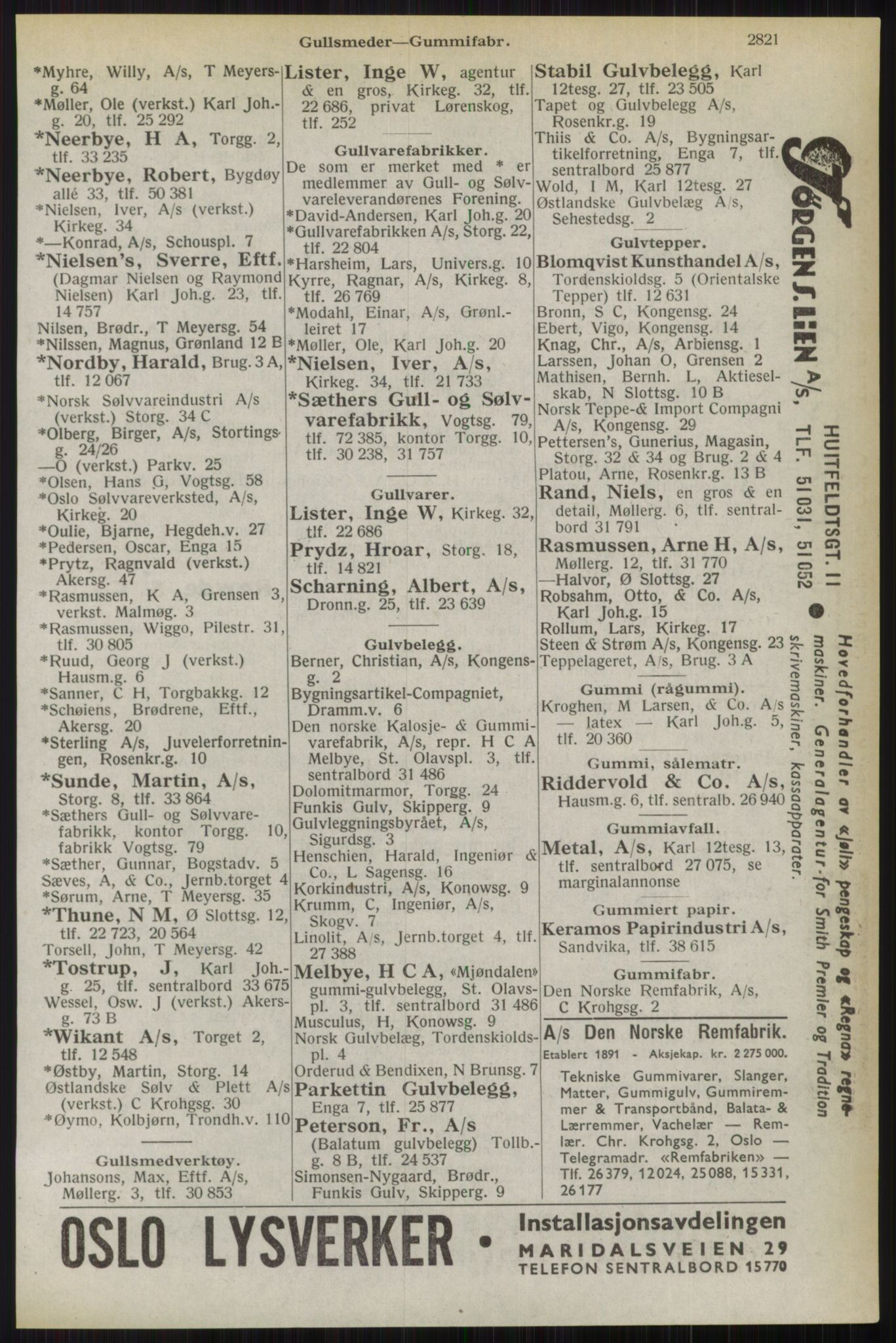 Kristiania/Oslo adressebok, PUBL/-, 1944, s. 2821