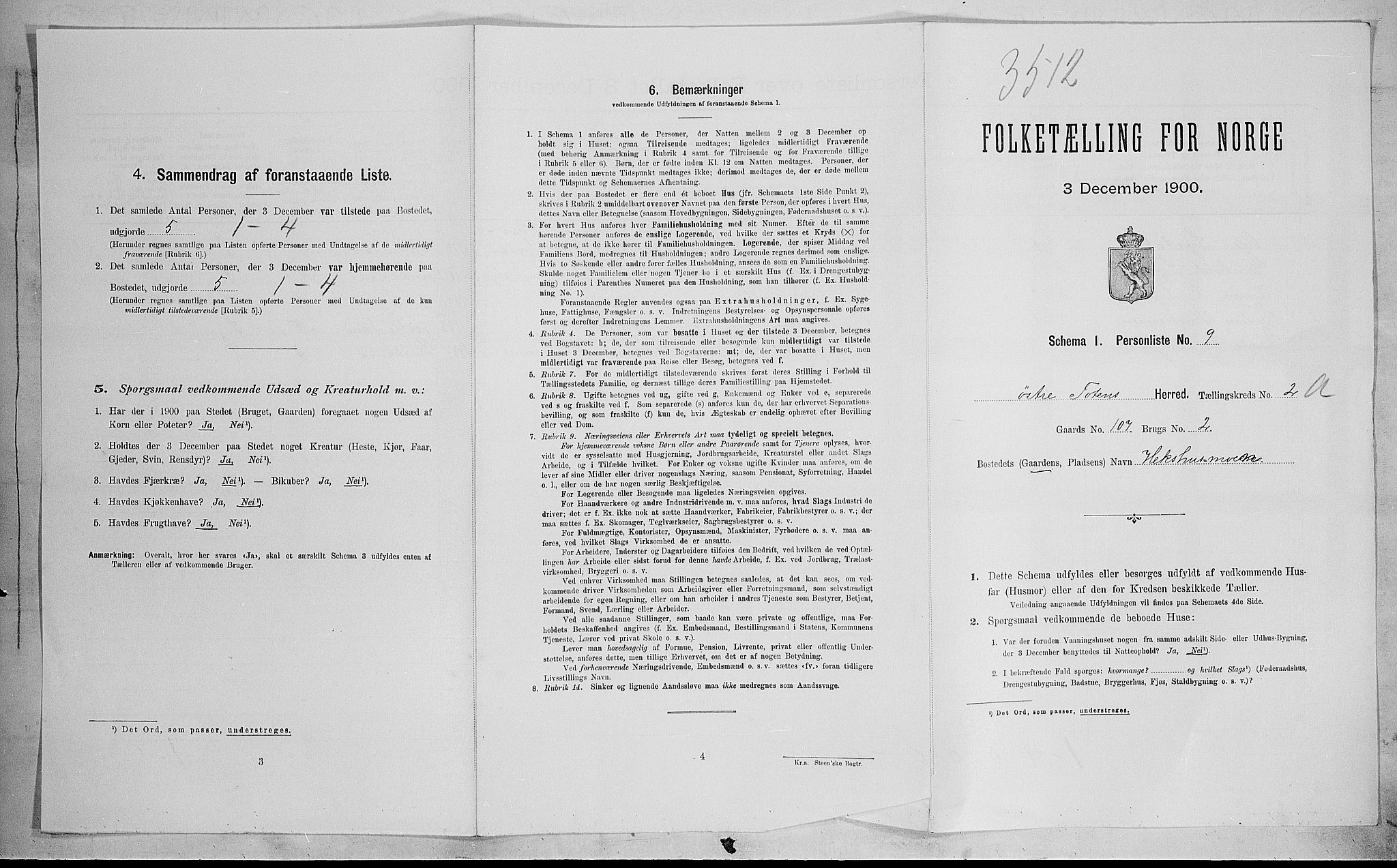 SAH, Folketelling 1900 for 0528 Østre Toten herred, 1900, s. 365