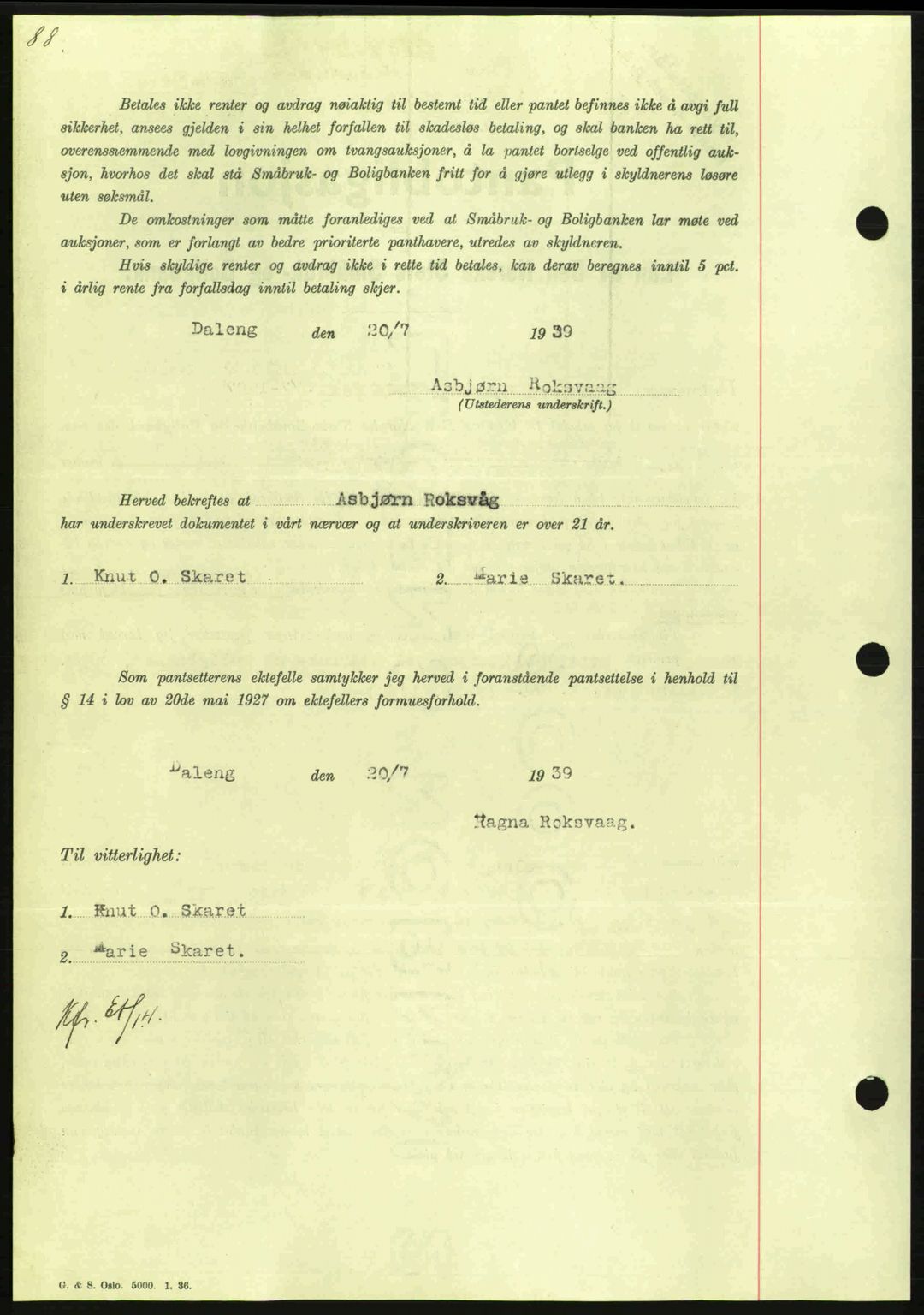 Nordmøre sorenskriveri, AV/SAT-A-4132/1/2/2Ca: Pantebok nr. B86, 1939-1940, Dagboknr: 2749/1939