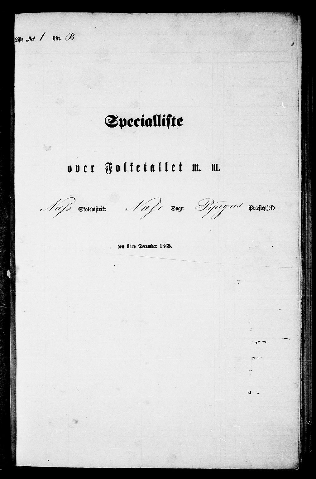RA, Folketelling 1865 for 1627P Bjugn prestegjeld, 1865, s. 23
