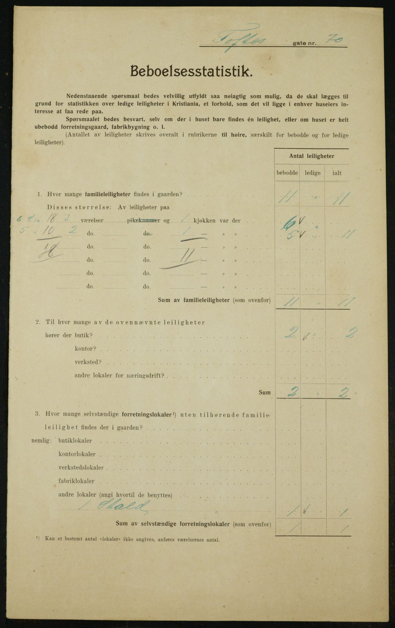 OBA, Kommunal folketelling 1.2.1910 for Kristiania, 1910, s. 107302