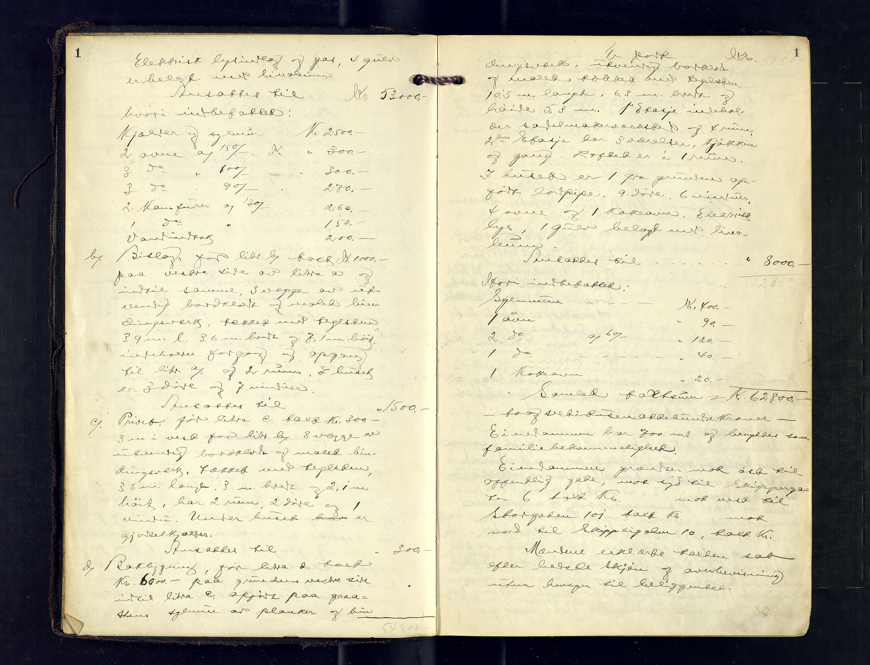 Tromsø byfogd/byrett, AV/SATØ-SATØ-0063/1/Oc/Ocb/Ocba/L0007: Branntakstprotokoll, 1918-1924, s. 1