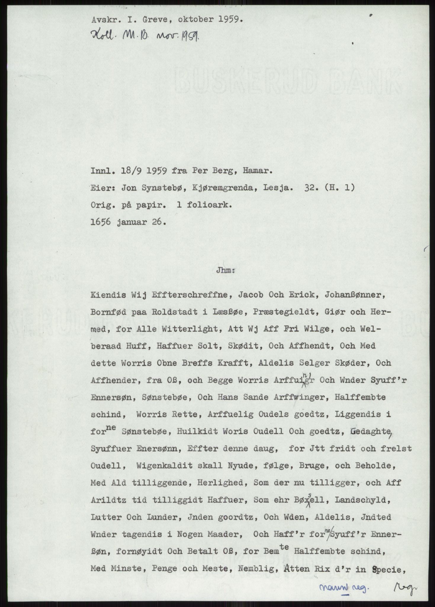 Samlinger til kildeutgivelse, Diplomavskriftsamlingen, RA/EA-4053/H/Ha, s. 175