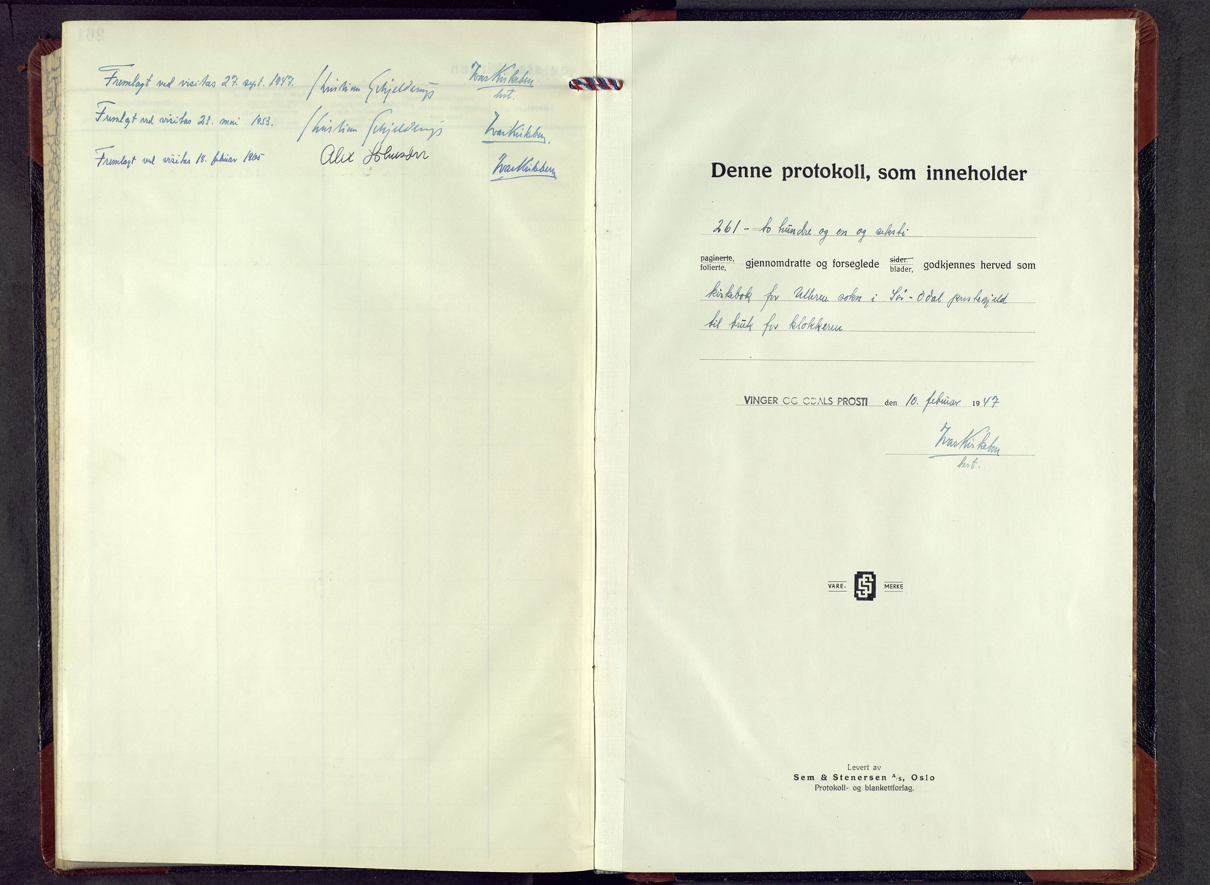 Sør-Odal prestekontor, SAH/PREST-030/H/Ha/Hab/L0017: Klokkerbok nr. 17, 1947-1972, s. 246