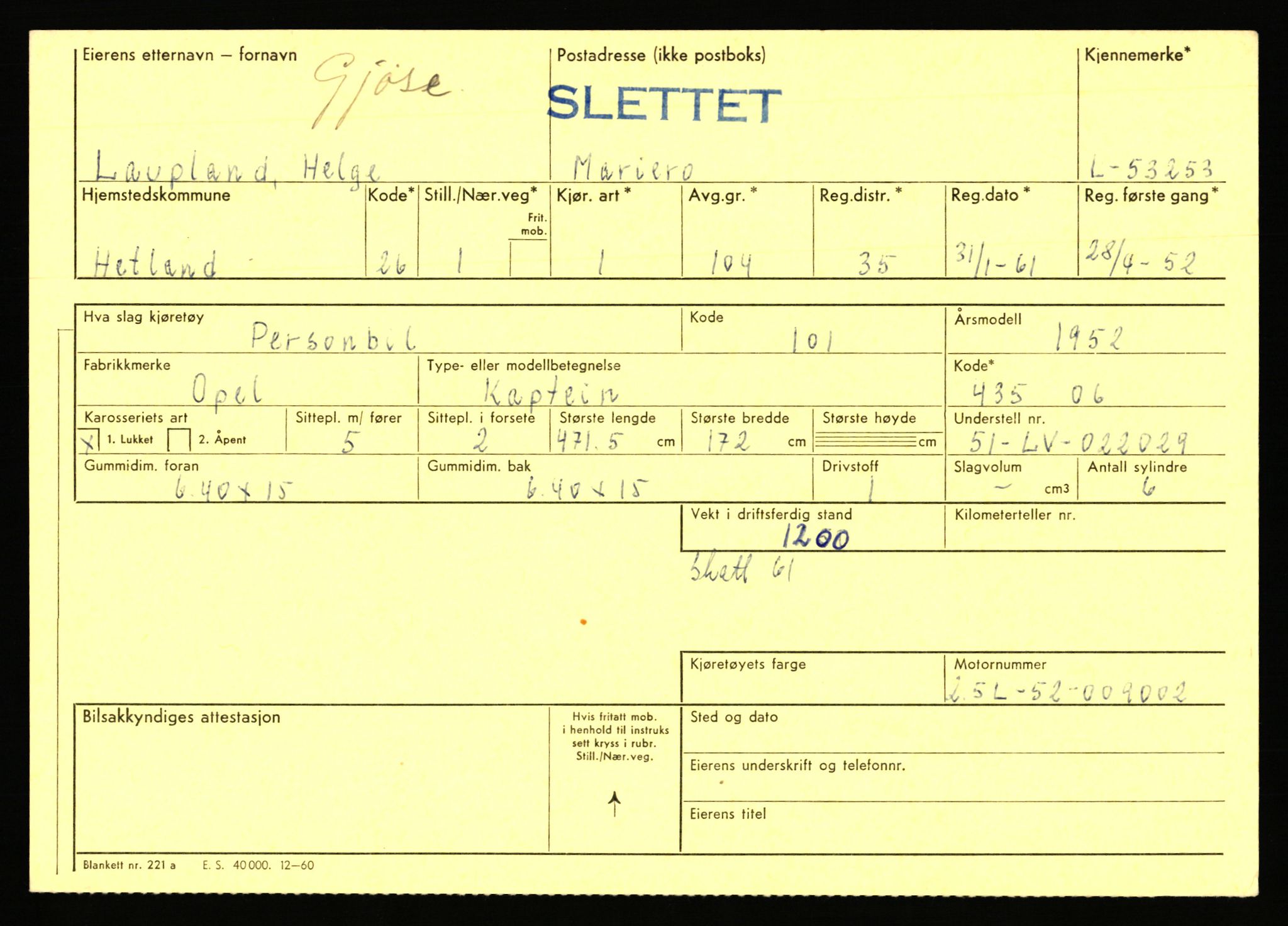 Stavanger trafikkstasjon, AV/SAST-A-101942/0/F/L0053: L-52900 - L-54199, 1930-1971, s. 955
