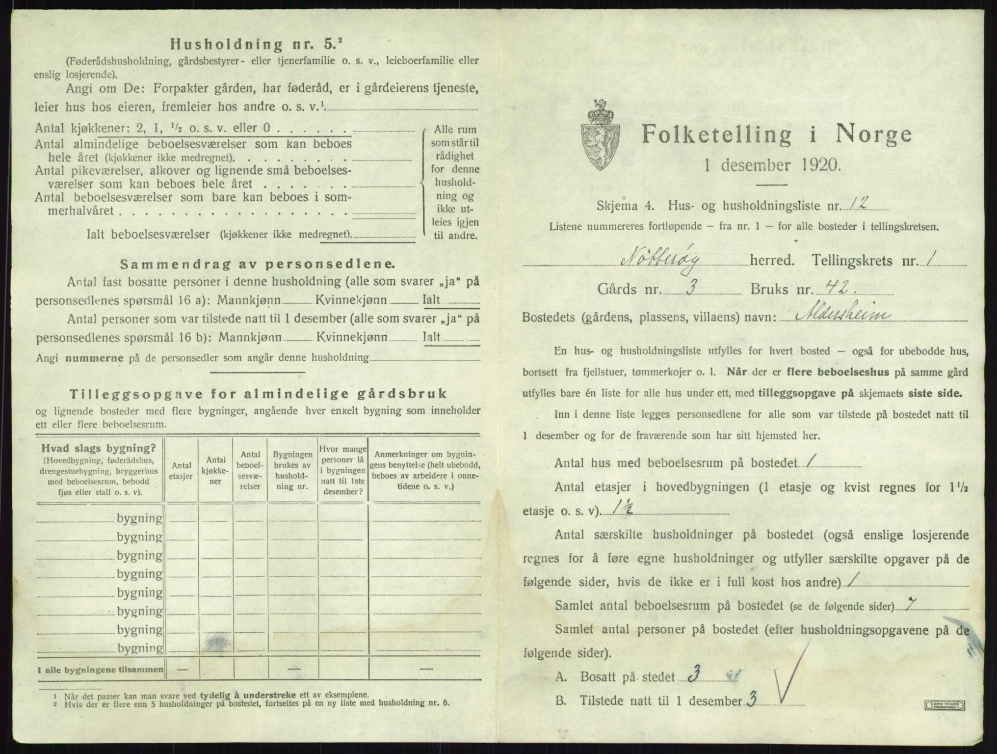 SAKO, Folketelling 1920 for 0722 Nøtterøy herred, 1920, s. 90