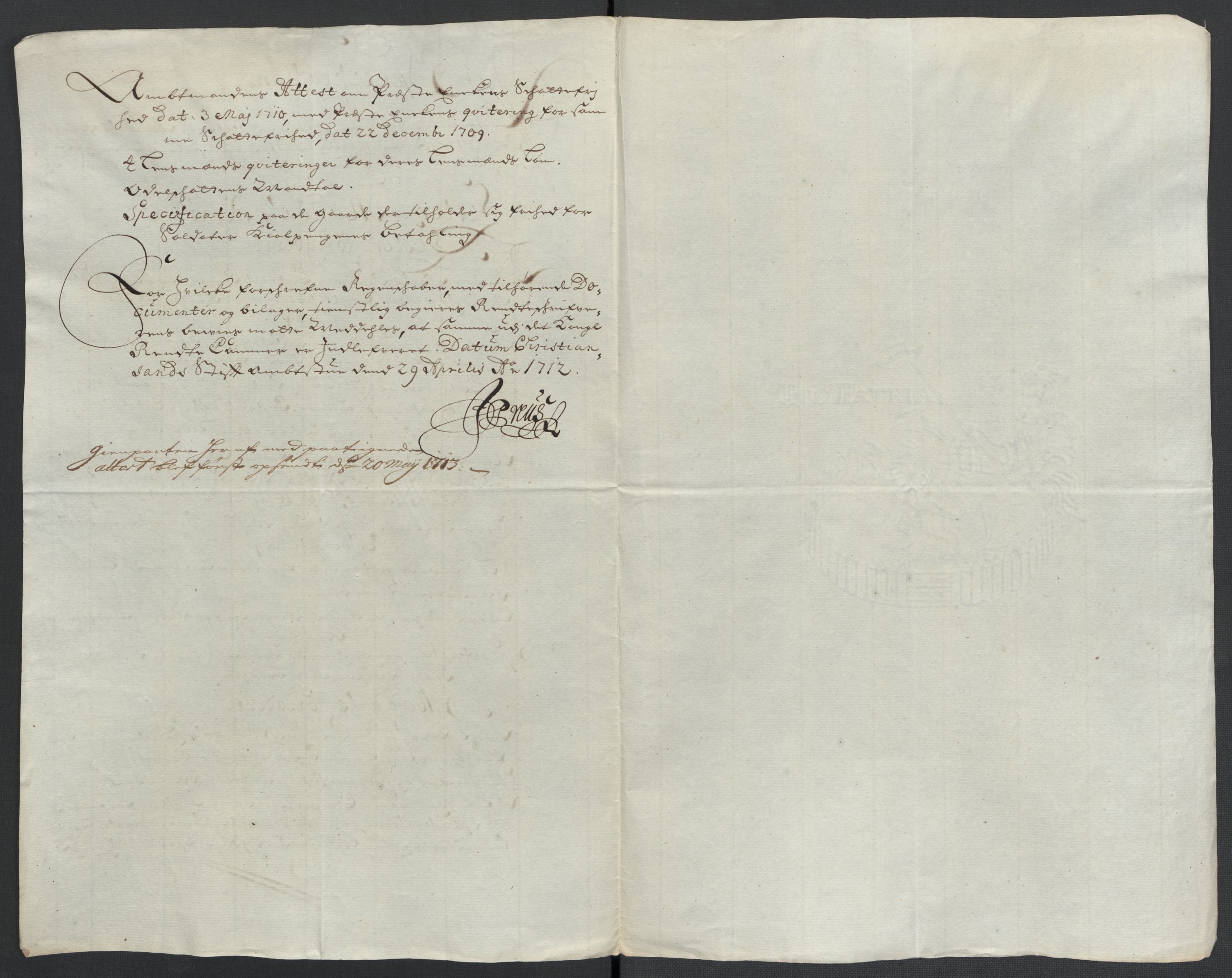 Rentekammeret inntil 1814, Reviderte regnskaper, Fogderegnskap, RA/EA-4092/R43/L2552: Fogderegnskap Lista og Mandal, 1705-1709, s. 349