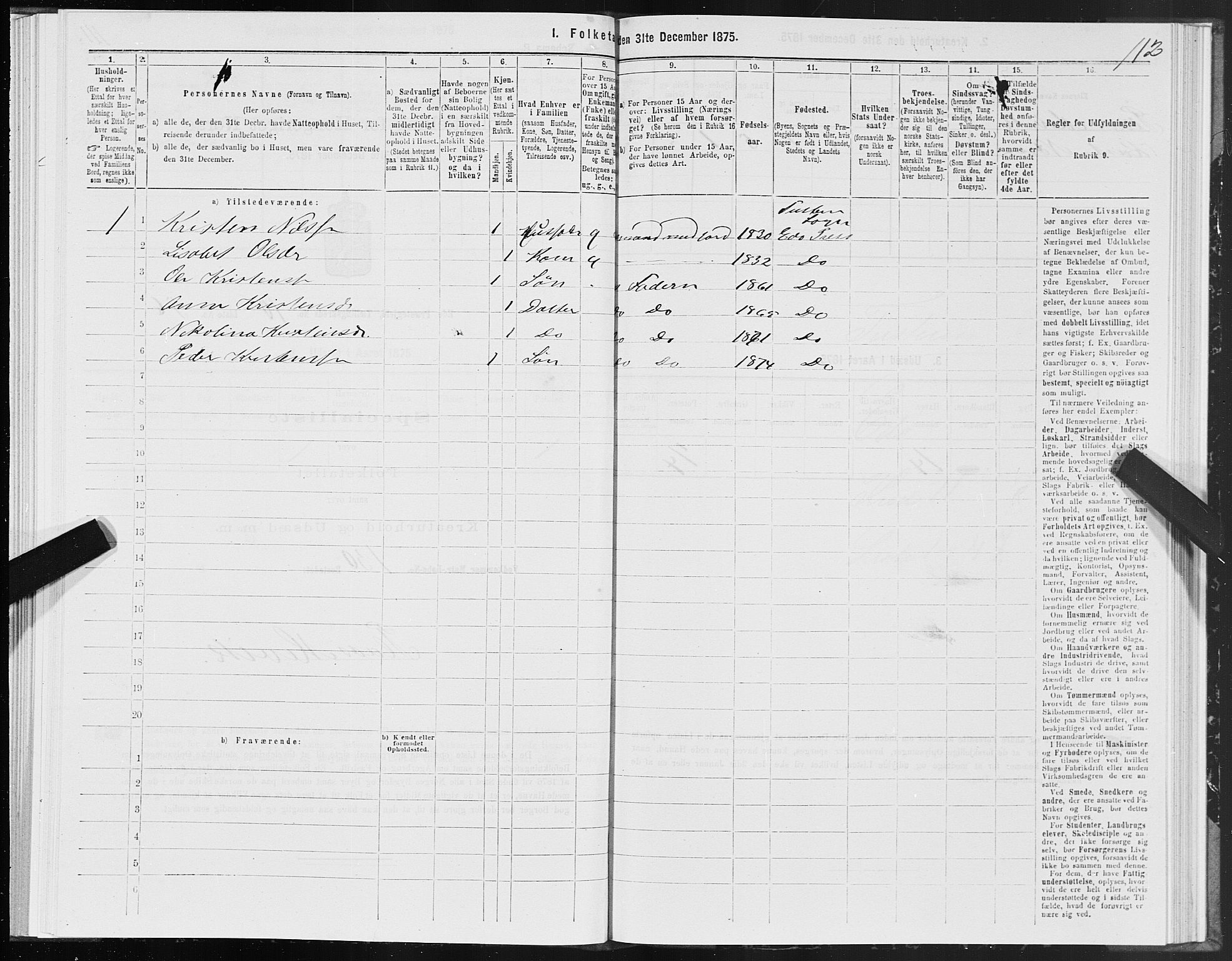 SAT, Folketelling 1875 for 1573P Edøy prestegjeld, 1875, s. 5112