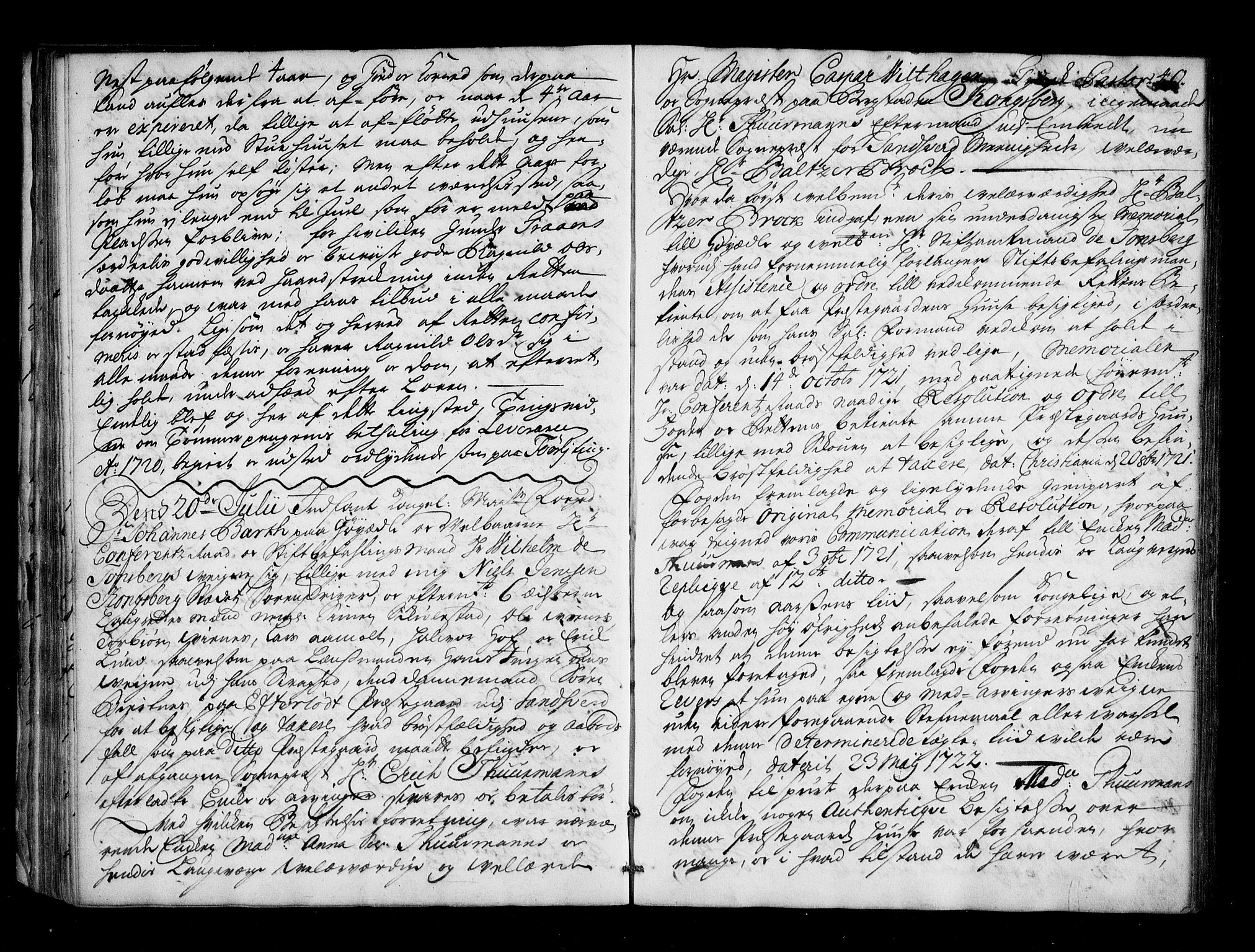 Numedal og Sandsvær sorenskriveri, AV/SAKO-A-128/F/Fa/Faa/L0052: Tingbok, 1722, s. 39b-40a