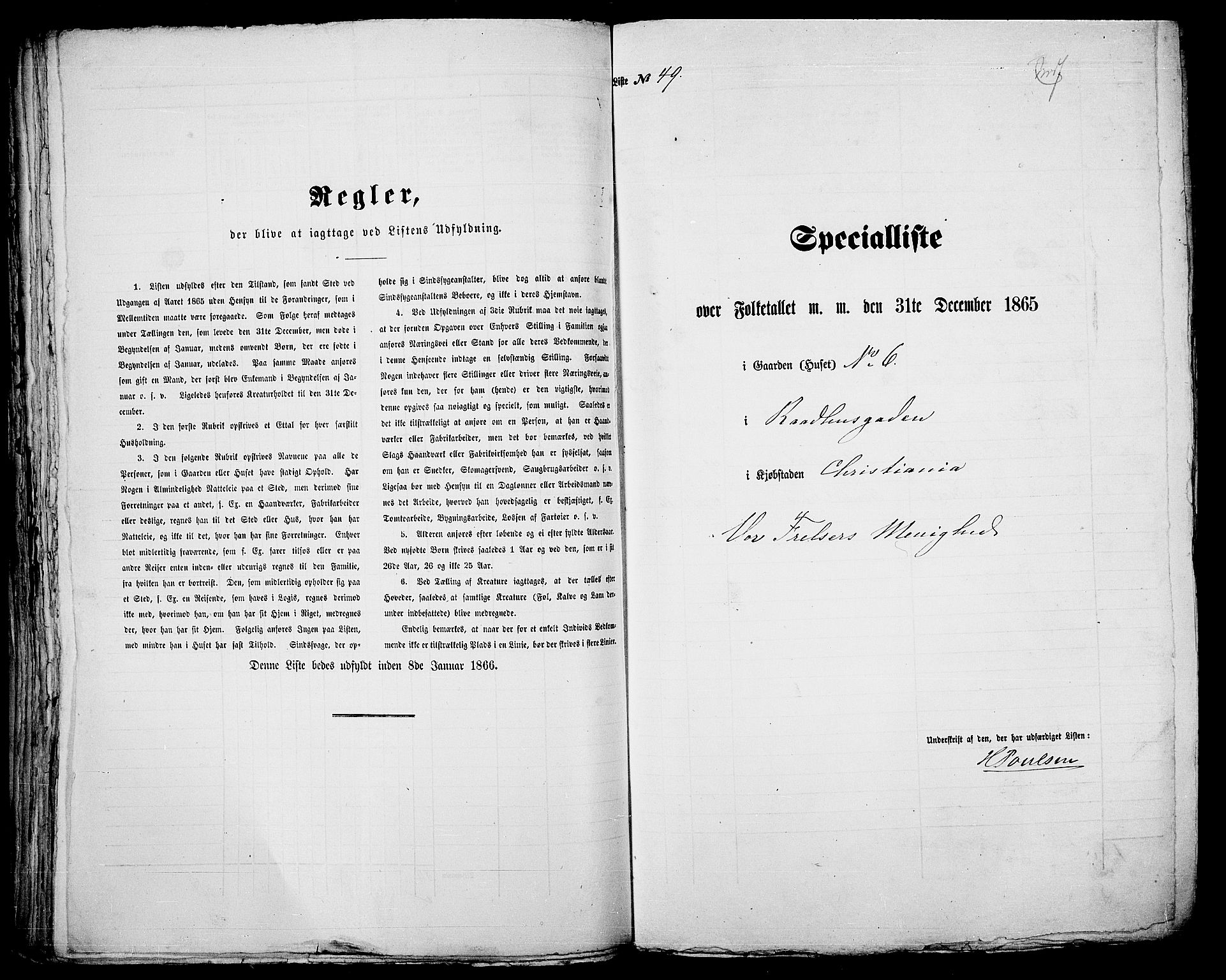 RA, Folketelling 1865 for 0301 Kristiania kjøpstad, 1865, s. 234