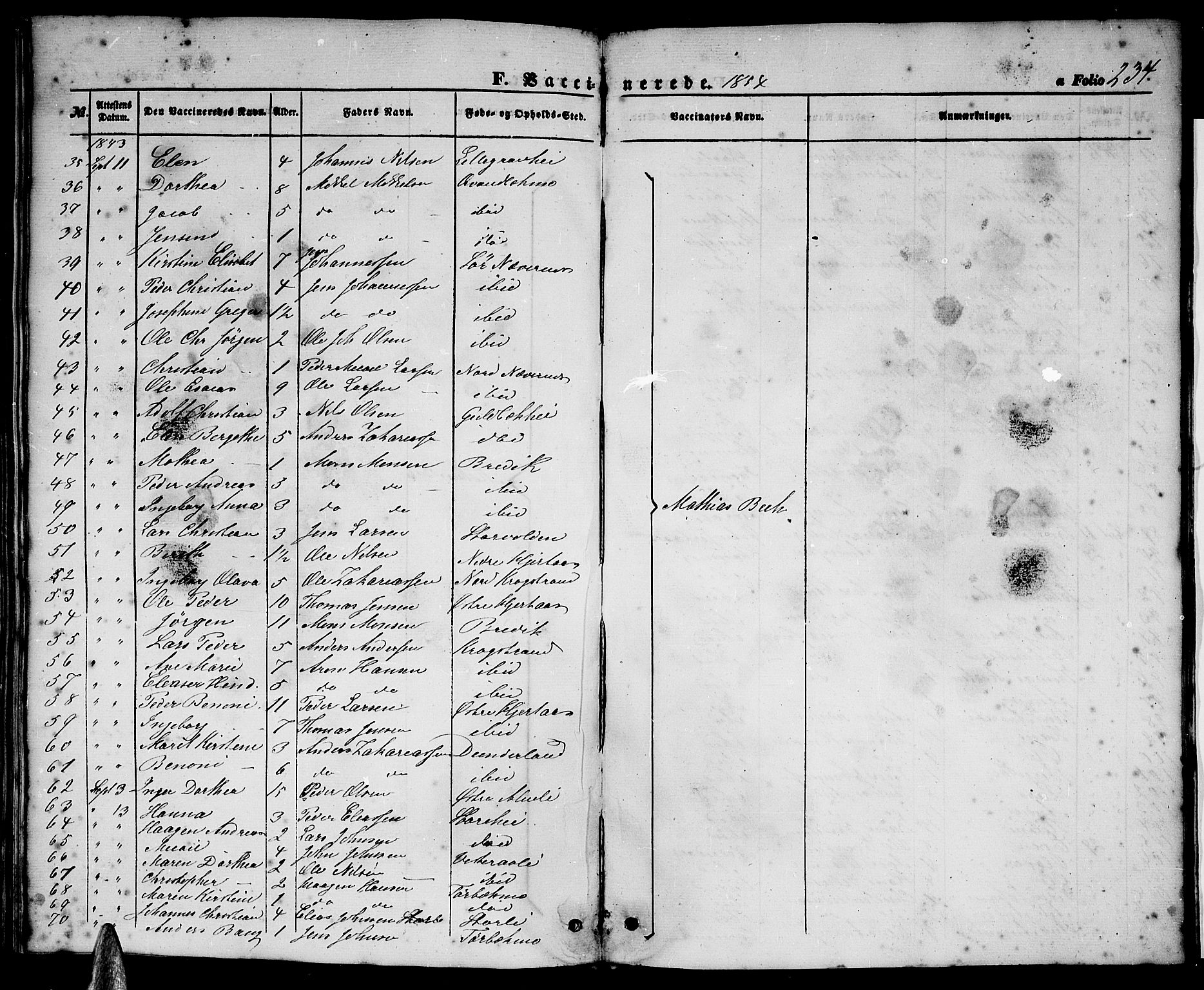 Ministerialprotokoller, klokkerbøker og fødselsregistre - Nordland, AV/SAT-A-1459/827/L0414: Klokkerbok nr. 827C03, 1853-1865, s. 234