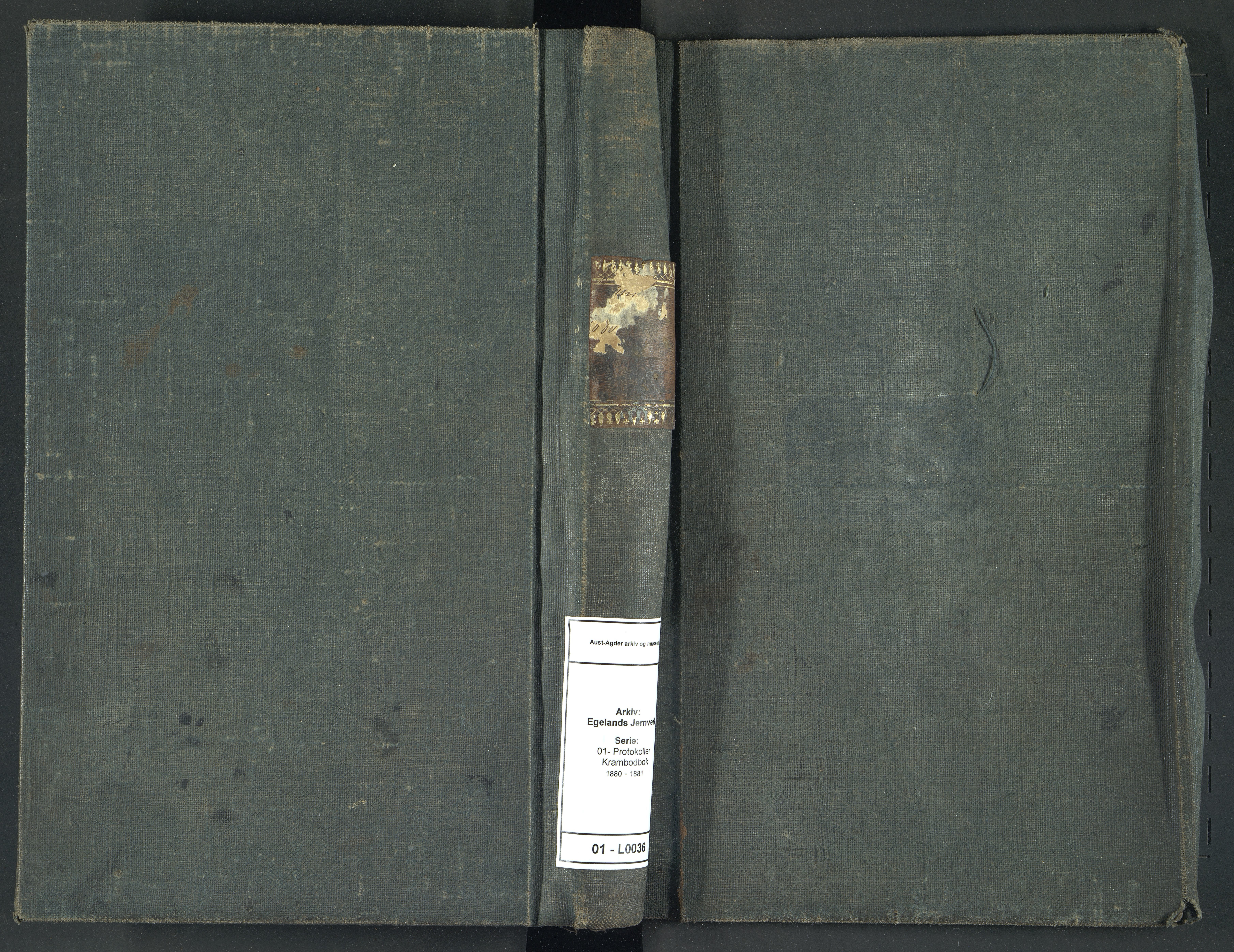 Egelands Jernverk, AAKS/PA-1907/01/L0036: Krambodbok, 1880-1881