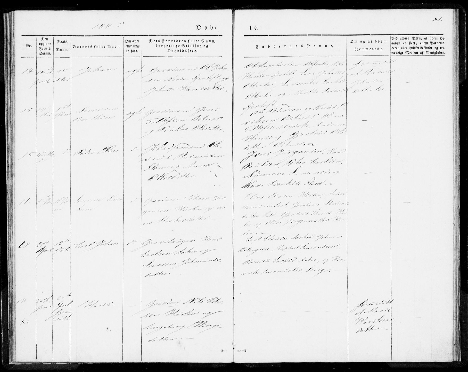 Ministerialprotokoller, klokkerbøker og fødselsregistre - Møre og Romsdal, AV/SAT-A-1454/536/L0496: Ministerialbok nr. 536A05, 1840-1847, s. 31