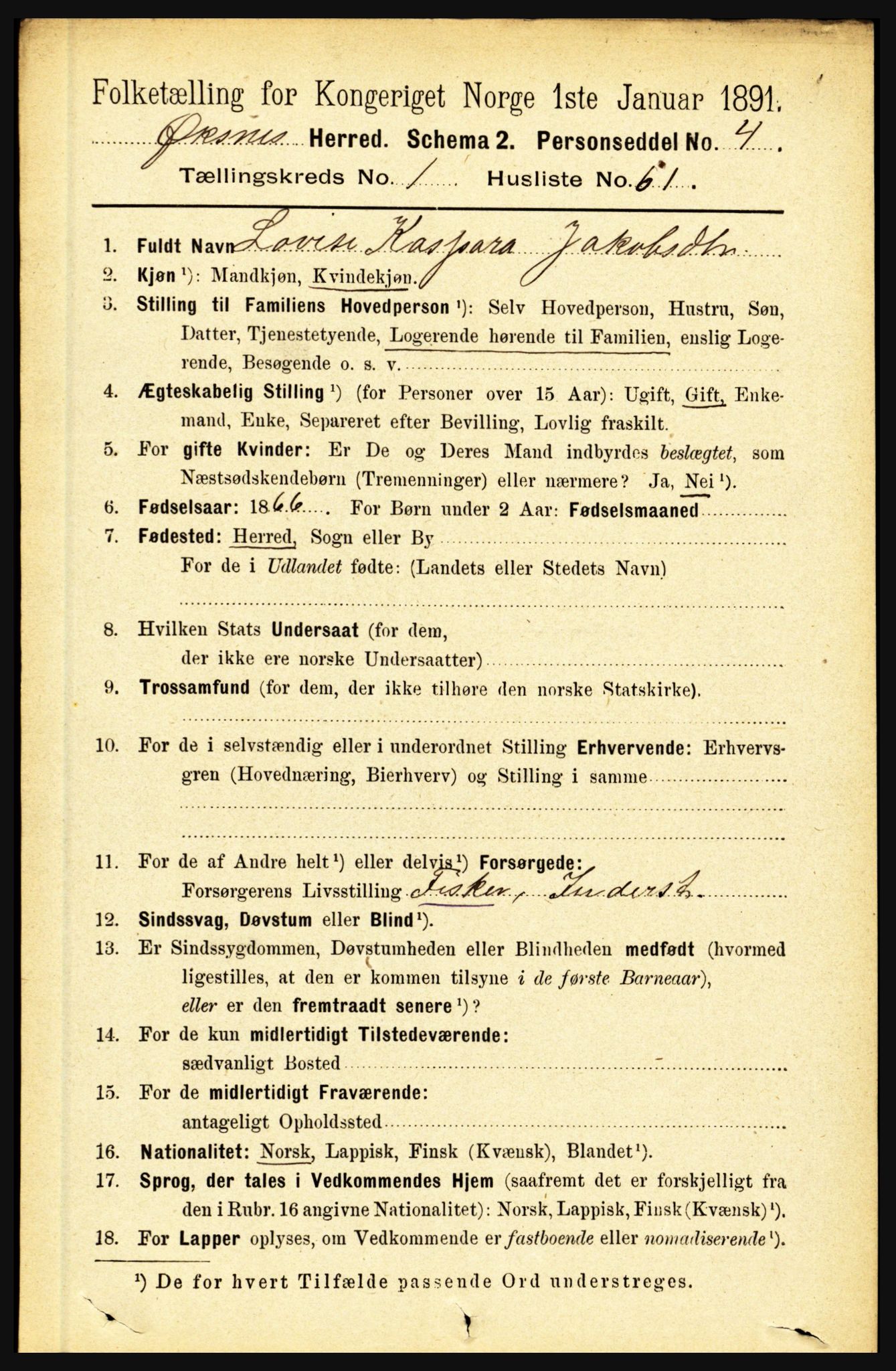 RA, Folketelling 1891 for 1868 Øksnes herred, 1891, s. 571