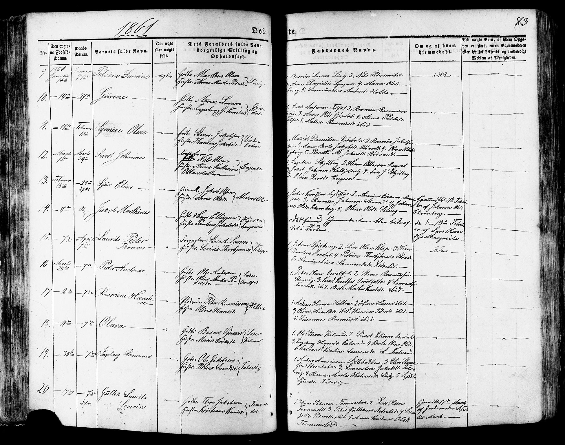 Ministerialprotokoller, klokkerbøker og fødselsregistre - Møre og Romsdal, SAT/A-1454/511/L0140: Ministerialbok nr. 511A07, 1851-1878, s. 73