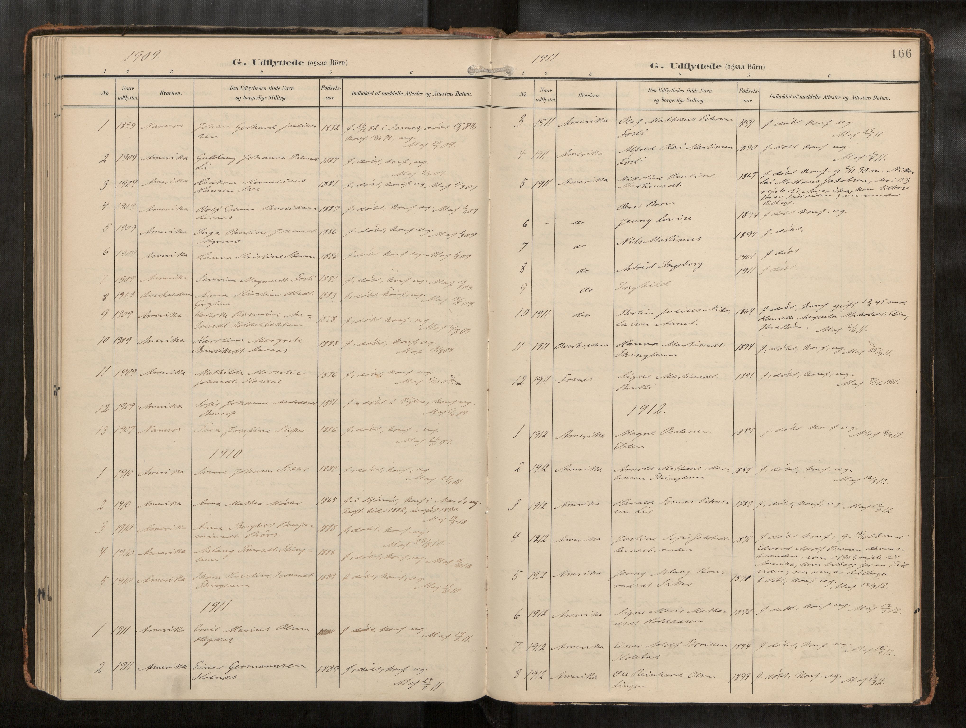 Ministerialprotokoller, klokkerbøker og fødselsregistre - Nord-Trøndelag, SAT/A-1458/742/L0409a: Ministerialbok nr. 742A03, 1906-1924, s. 166