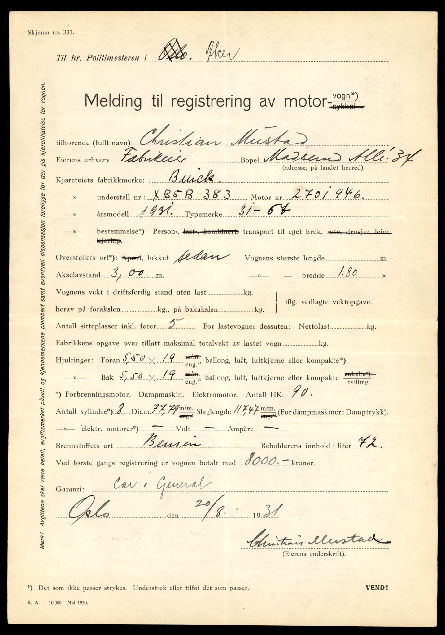 Møre og Romsdal vegkontor - Ålesund trafikkstasjon, AV/SAT-A-4099/F/Fe/L0022: Registreringskort for kjøretøy T 10584 - T 10694, 1927-1998, s. 1177