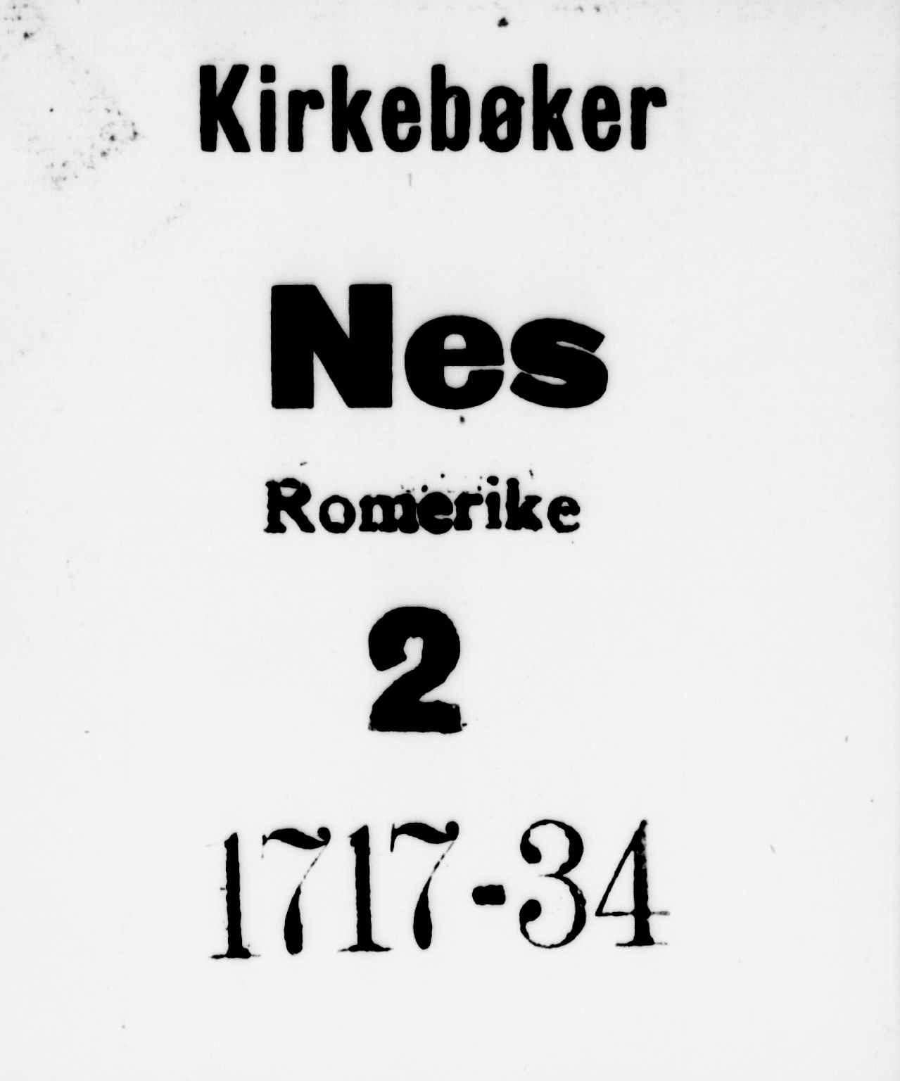 Nes prestekontor Kirkebøker, SAO/A-10410/F/Fa/L0002: Ministerialbok nr. I 2, 1717-1734