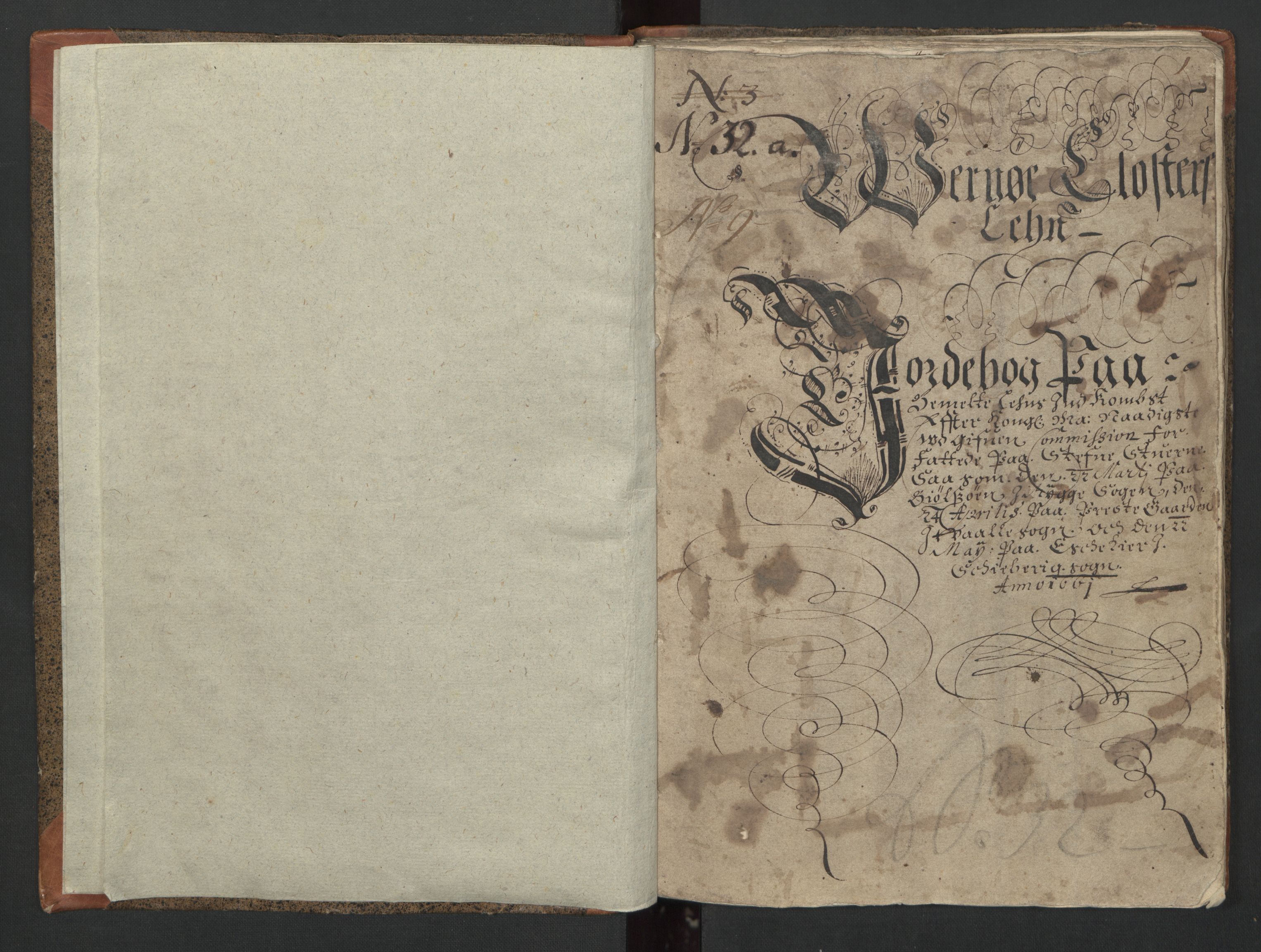 Rentekammeret inntil 1814, Realistisk ordnet avdeling, AV/RA-EA-4070/L/L0002/0001: Fredrikstad lagdømme: / Jordebok for Verne kloster, Heggen og Frøland len. Mars-mai 1661, 1661, s. 1a